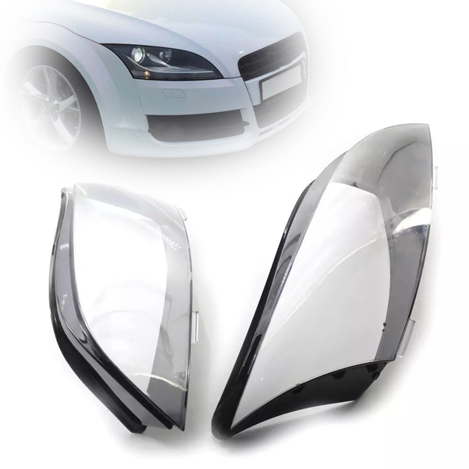 2008-2014 AUDI TT 2 uds carcasa de cubierta de lente de faro delantero