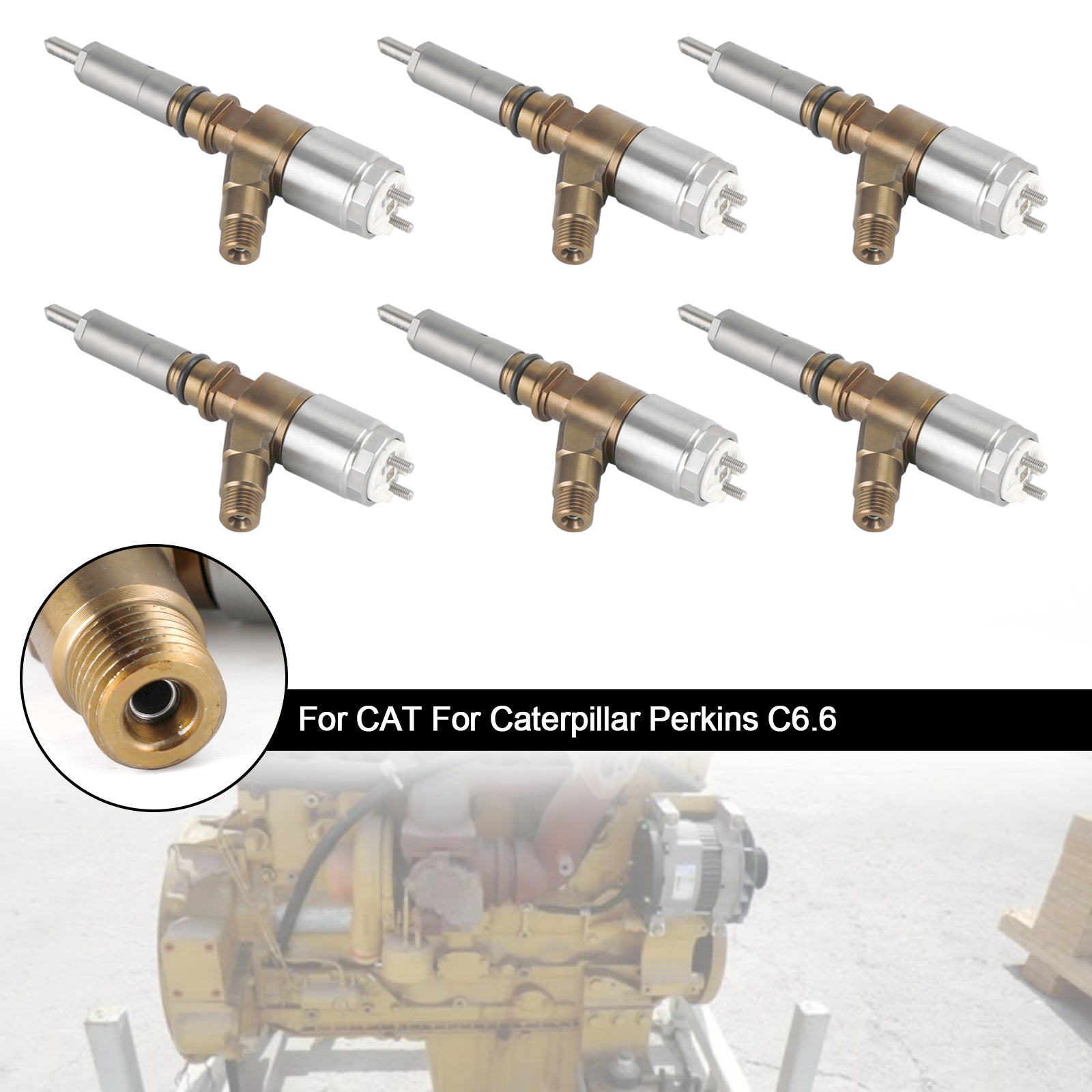 6st bränsleinsprutare 2645A747 Fit Cat Fit Caterpillar Perkins C6.6 320-0680