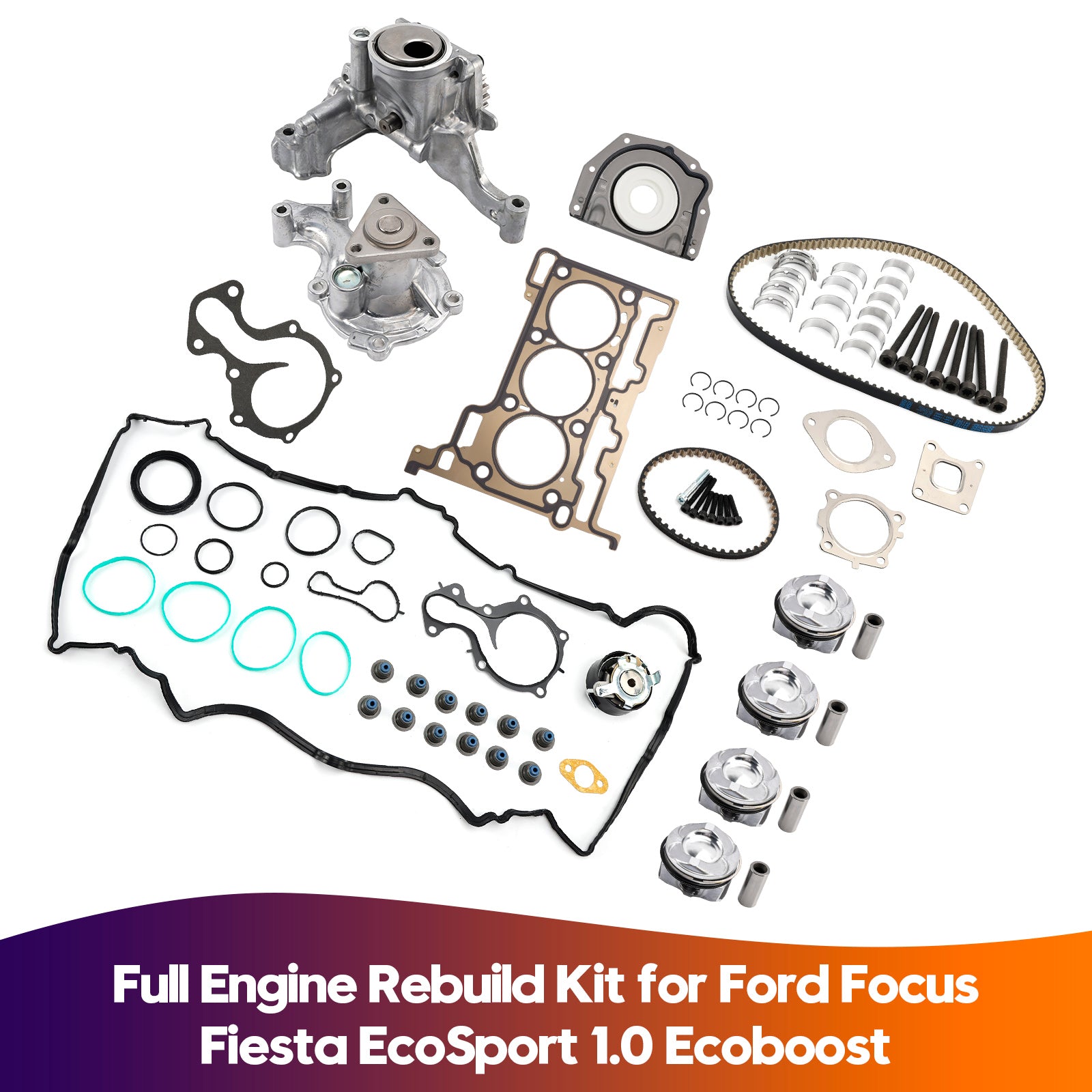 Ford Focio Fiesta EcoSport 1.0 EcoBoost Full Engine Reconstring Kit