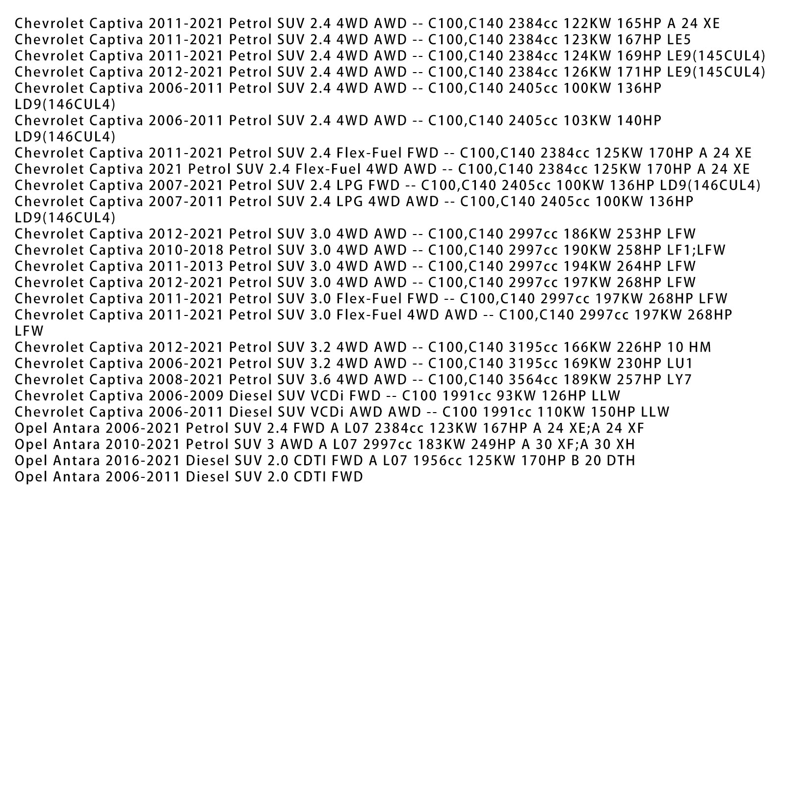 Spring de relógio 96628697 para Chevrolet Captiva 2.0 2008-2021