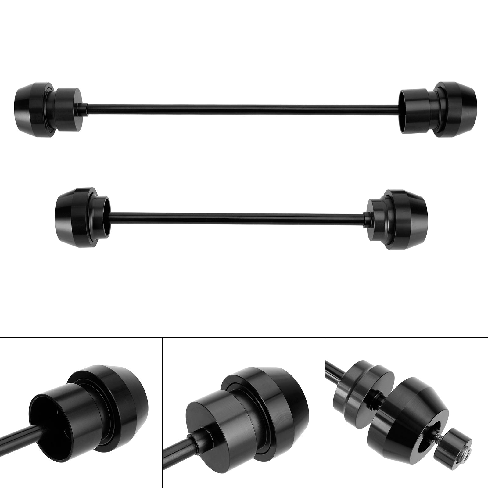 Protector de rueda deslizante de eje delantero trasero Cnc negro apto para Yamaha Yzf-R7 21-23 22