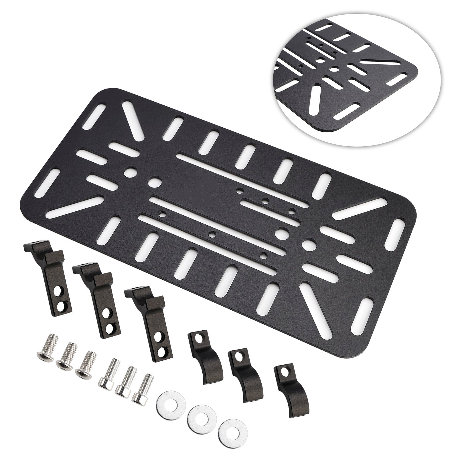 Kit de support de montage de sac de montage à la selle de selle à la selle noire pour moto