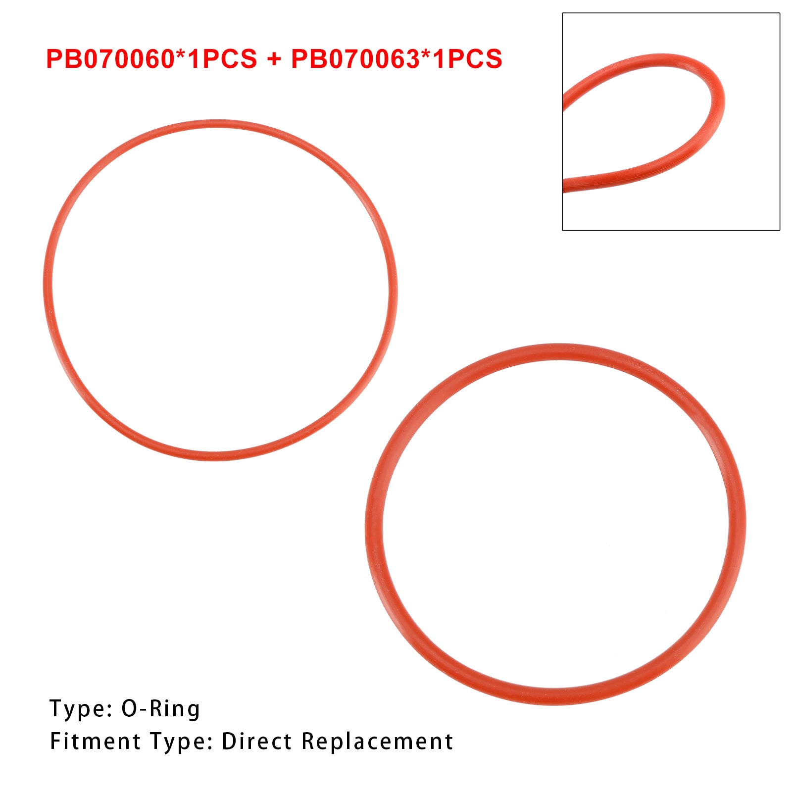 PB070060 (A), PB070063 (D) O-ringset voor branderbasis 2 stuks