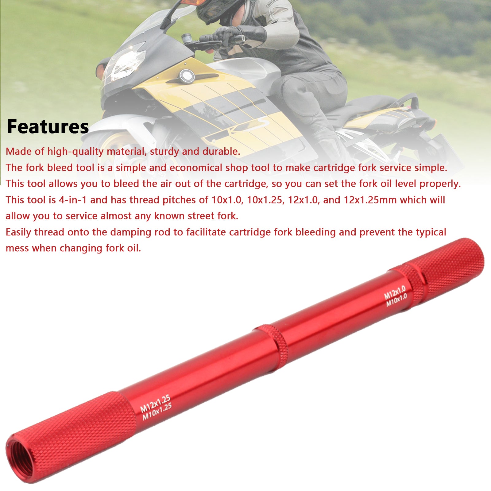 Univerzálny motocyklový vidlicový krvácanie nástroja DIY Suspension Opravy tlmič