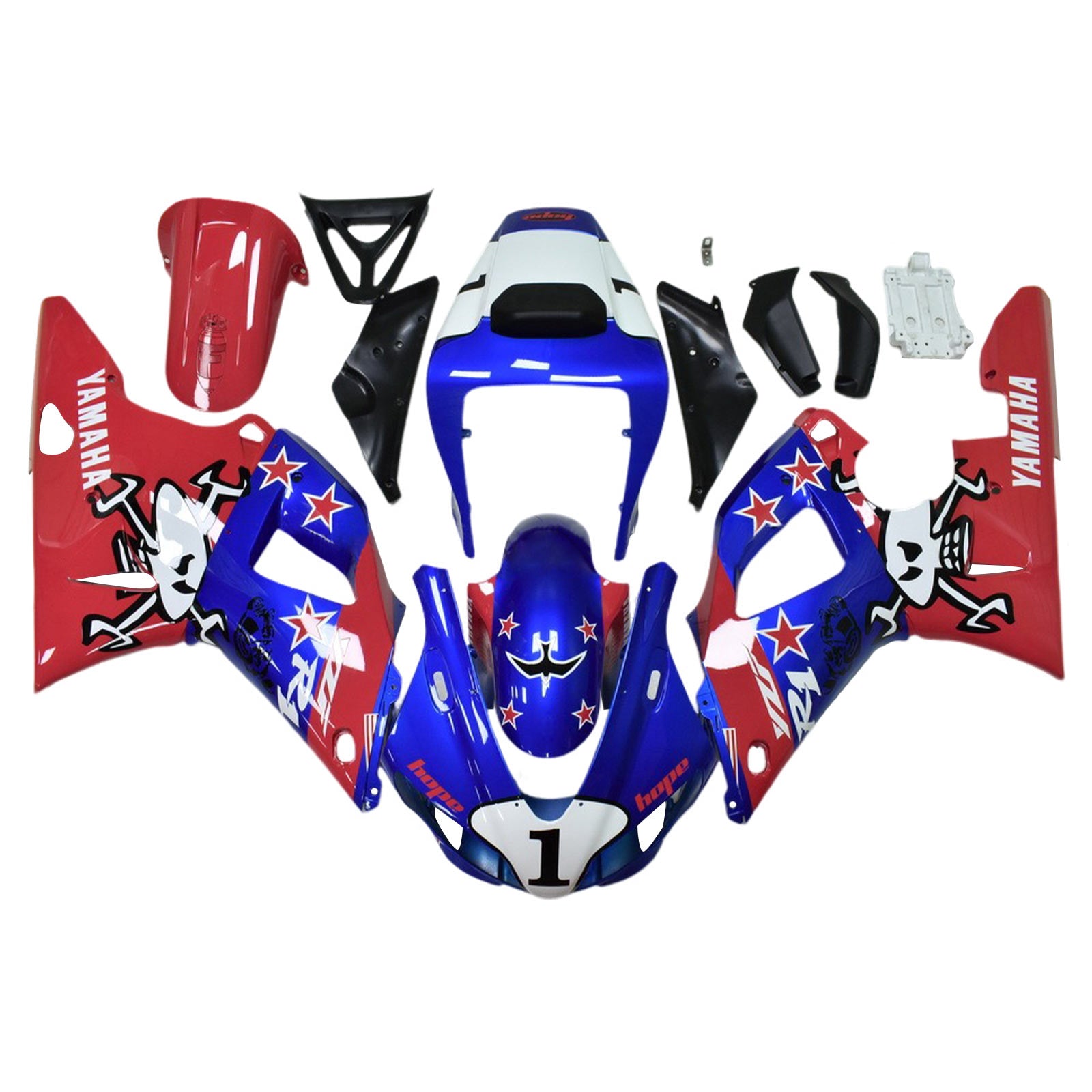 1998-1999 YAMAHA YZF-R1 injektionsmässa kit Bodywork Plastic ABS