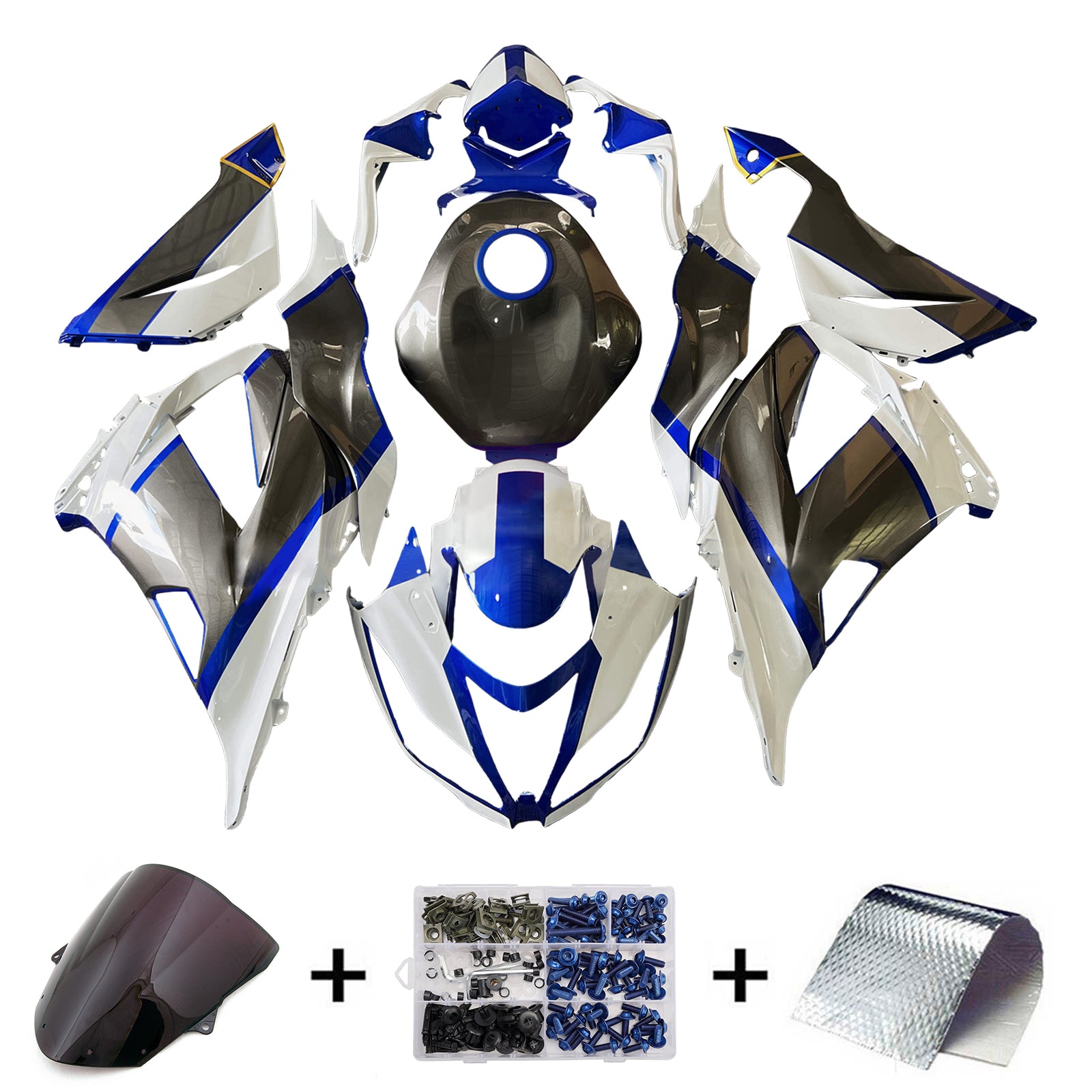 Injeksjon Fairing Kit Bodywork Plast Abs Fit for Kawasaki ZX6R 636 2013-2018