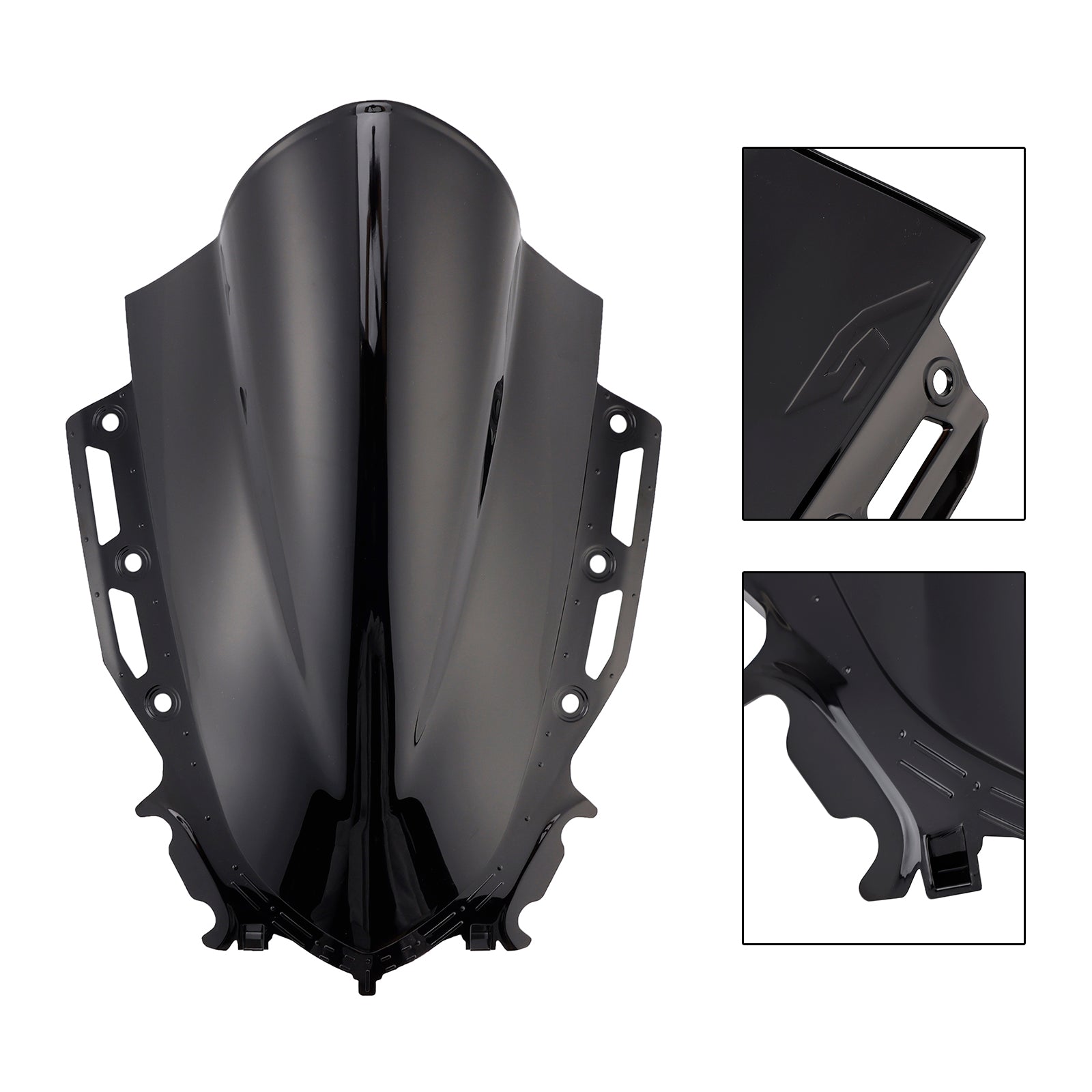 Černé sklo čelného skla vhodné pre Yamaha YZF R15 V4 2021-2024