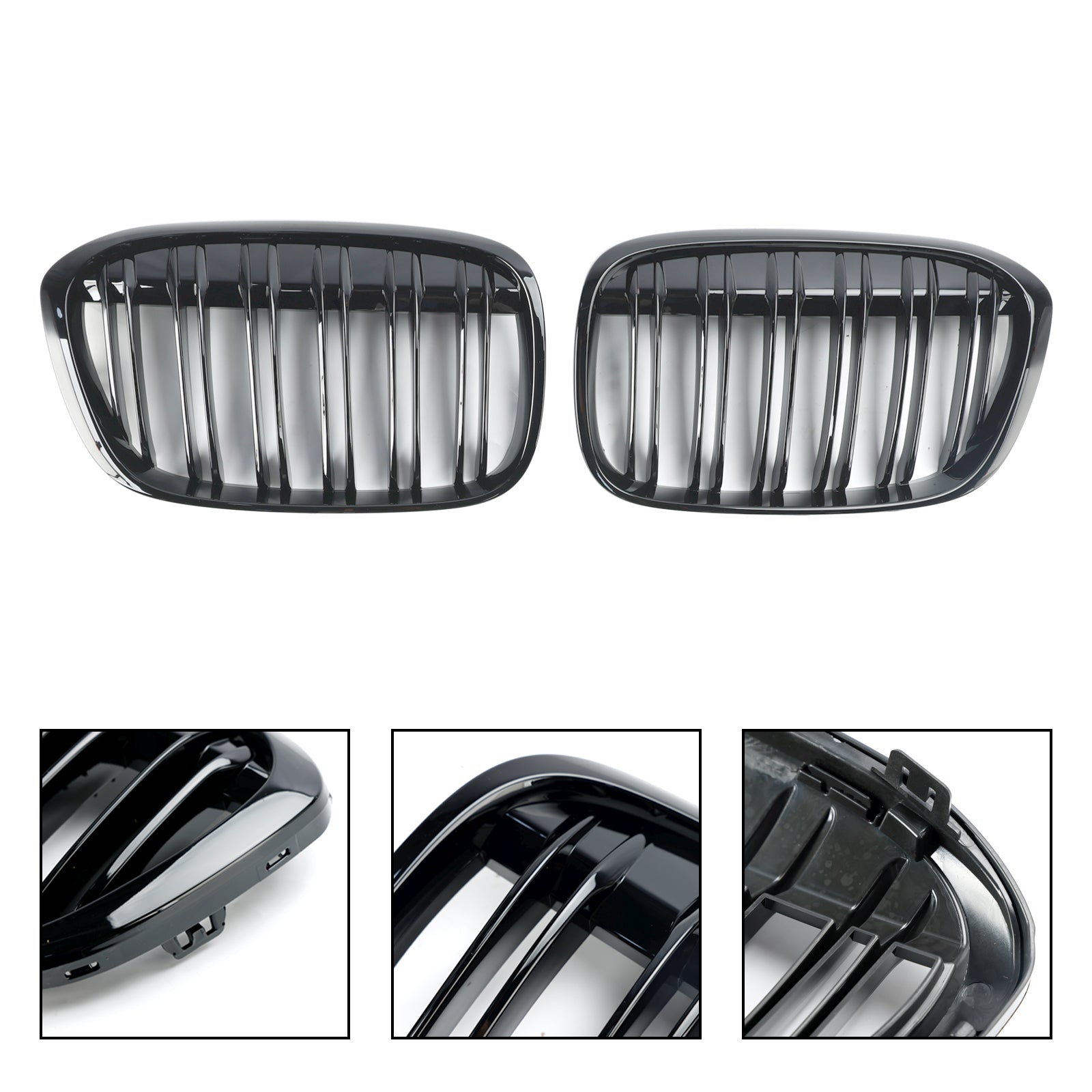 2016-2019 BMW X1 F48 F49 2 STUKS Glanzend Zwart Front Nier Grill Grille