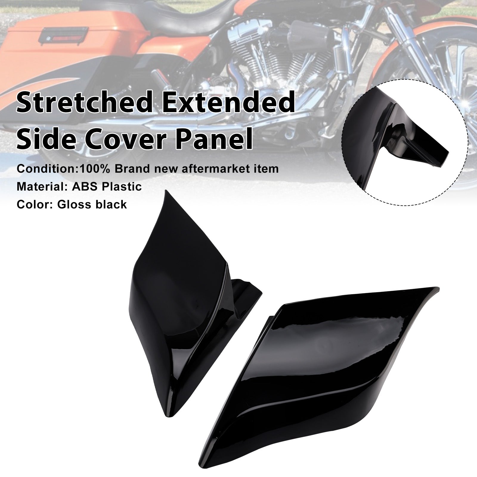 2009-2013 Touring Electra Street Road Glide Sträckt förlängd sidopanel