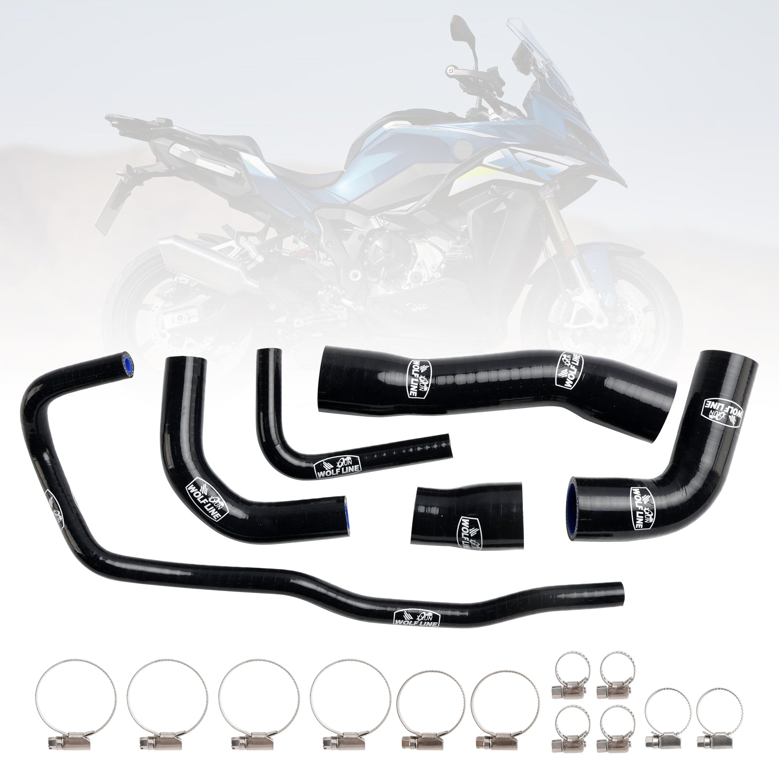 2021-2024 BMW S1000XR Silikon Radiator kjølevæskesett Kit