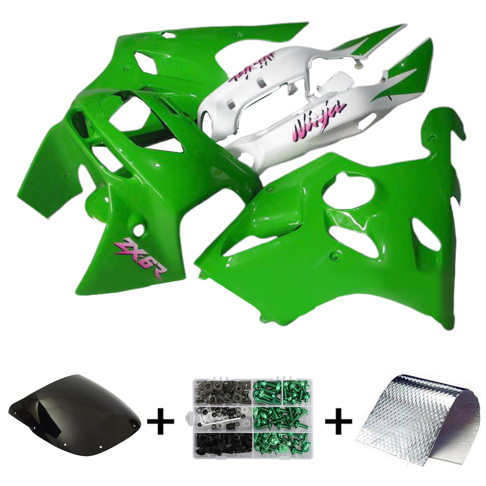 1994-1997 KAWASAKI ZX-6R Injektionsmässa kit Bodywork Plastic ABS