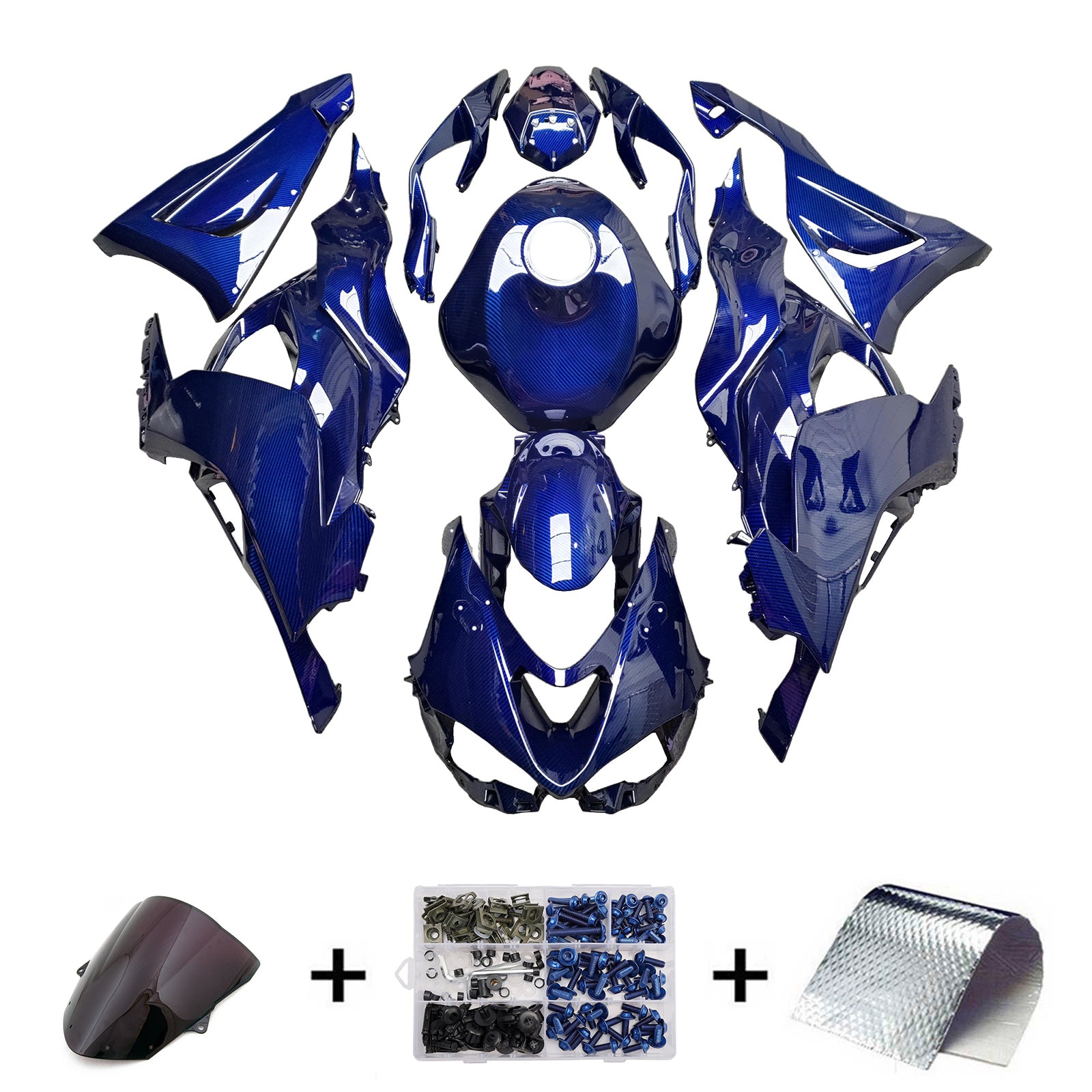Injeksjon Fairing Kit Bodywork Plast Abs Fit for Kawasaki ZX-6R 2024-2025