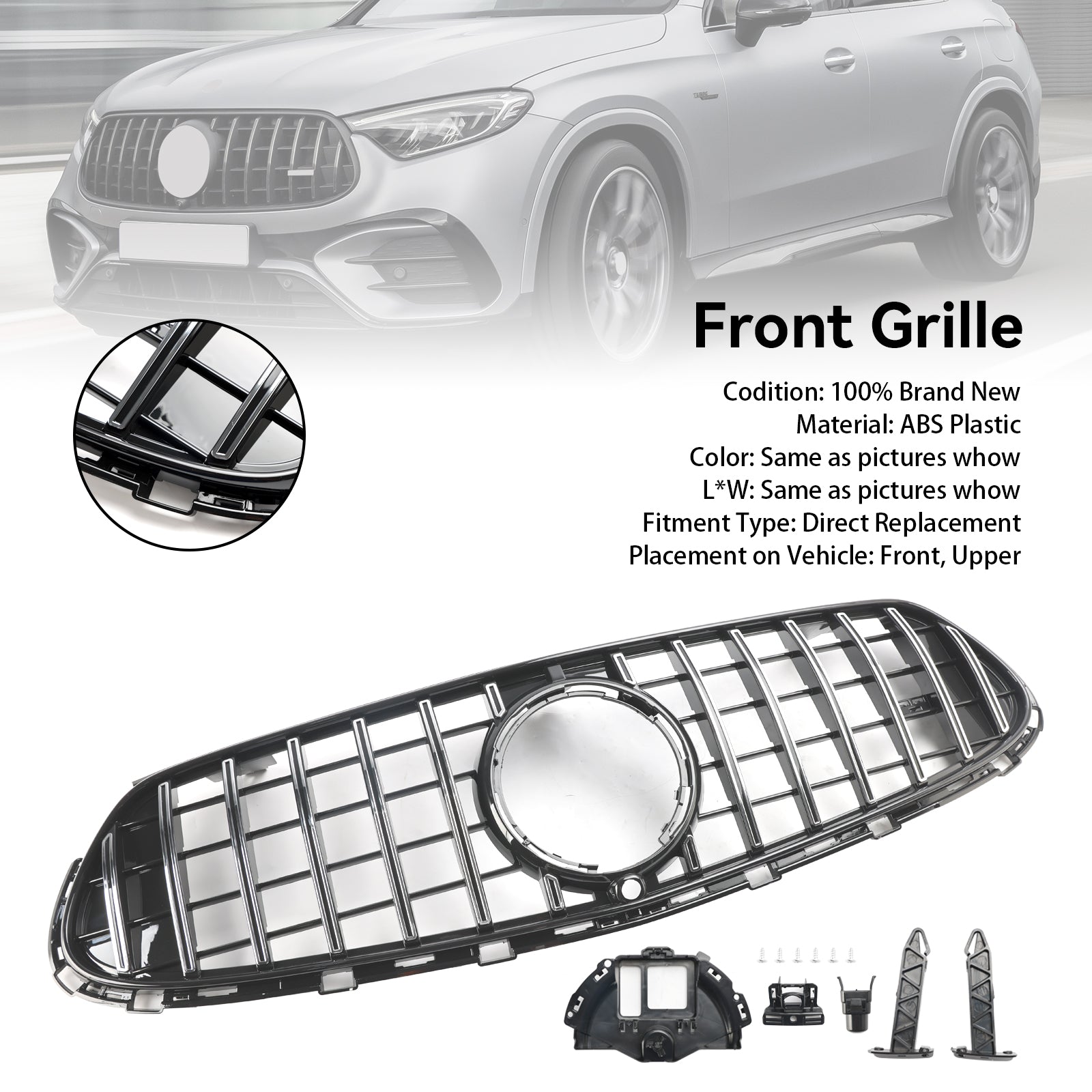 2022 2023 2024 Mercedes GLC X254 C254 met AMG-Line voorbumper bovenste grillrooster