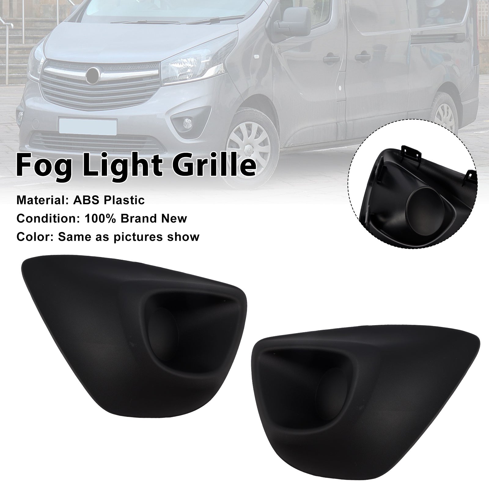 2pcs Bumper de pare-chocs avant de la calandre Vauxhall Vivaro B MK2 2015-2019