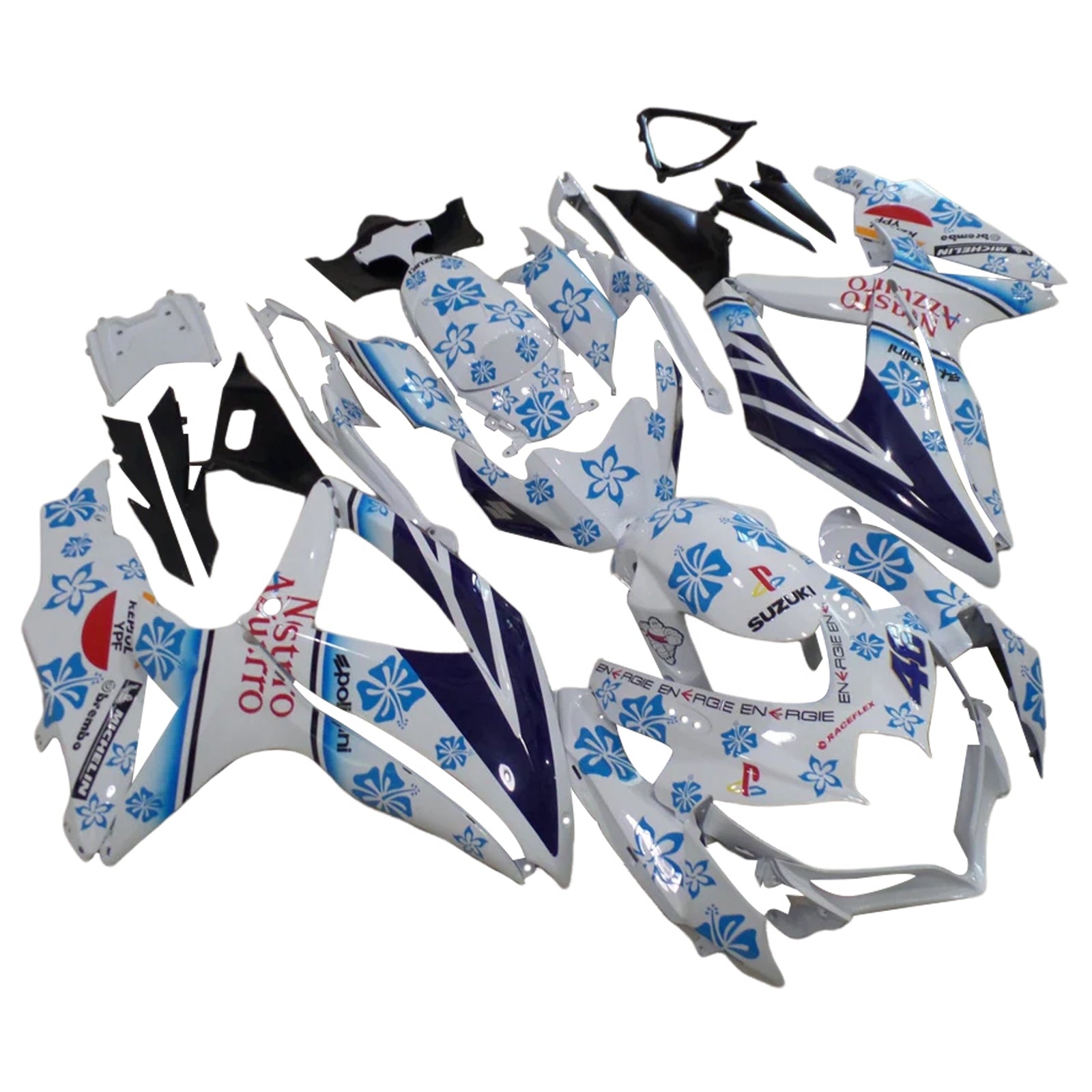 2008-2010 Suzuki GSXR 600/750 K8 Injeksjon Fairing Kit karosseri plast abs ABS