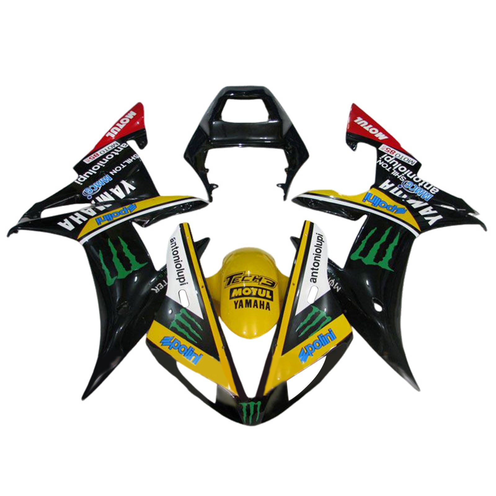 2002-2003 YAMAHA YZF 1000 R1 injektionsmässa kit karosseriplast ABS