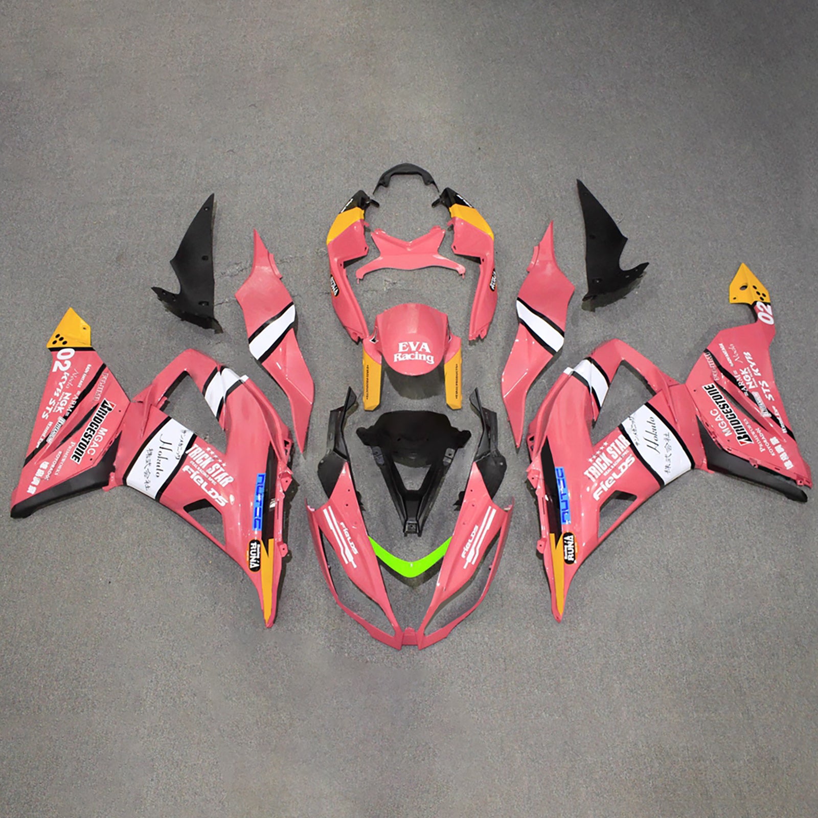 Injection Fairing Kit Bodywork Plastic ABS fit For Kawasaki ZX6R 636 2013-2018