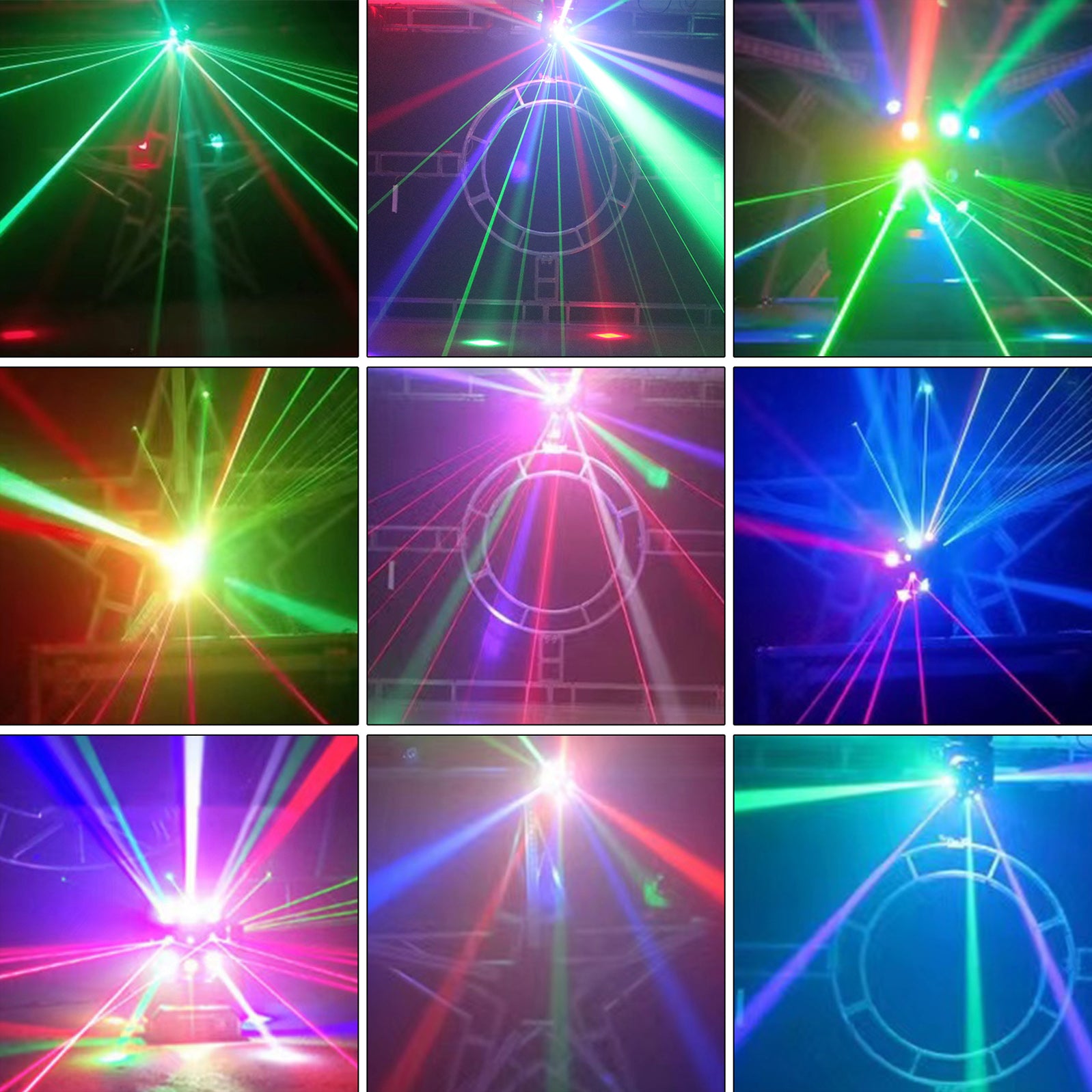 RGBW 3In1 LED Laser Moving Head Scenljus DMX DJ Disco Party Effect Lighting