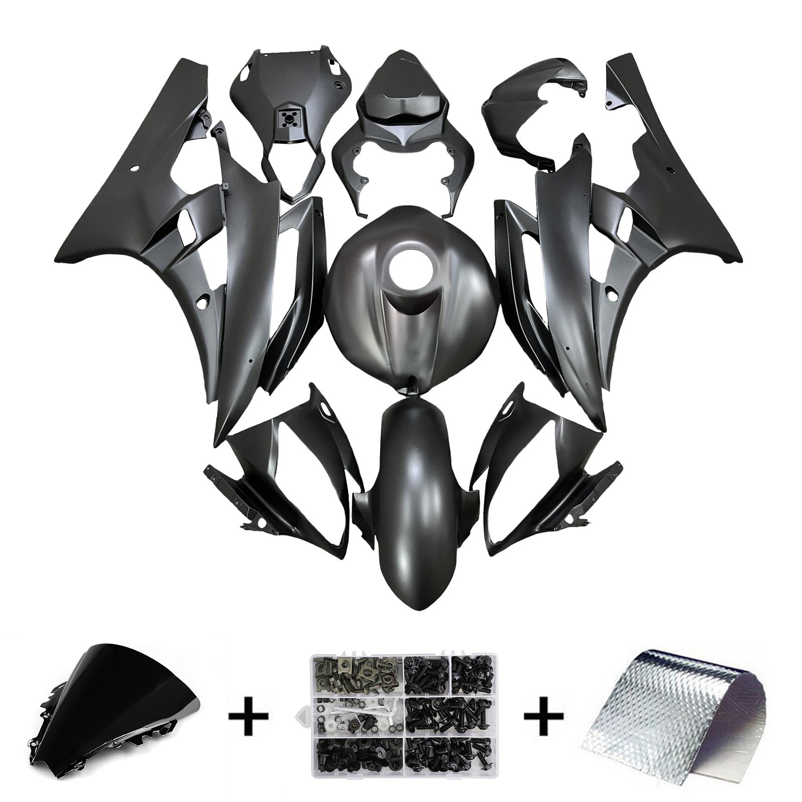 Kit de carénage d'injection carrosserie plastique ABS pour Yamaha YZFR6 YZF-R6 2006-2007