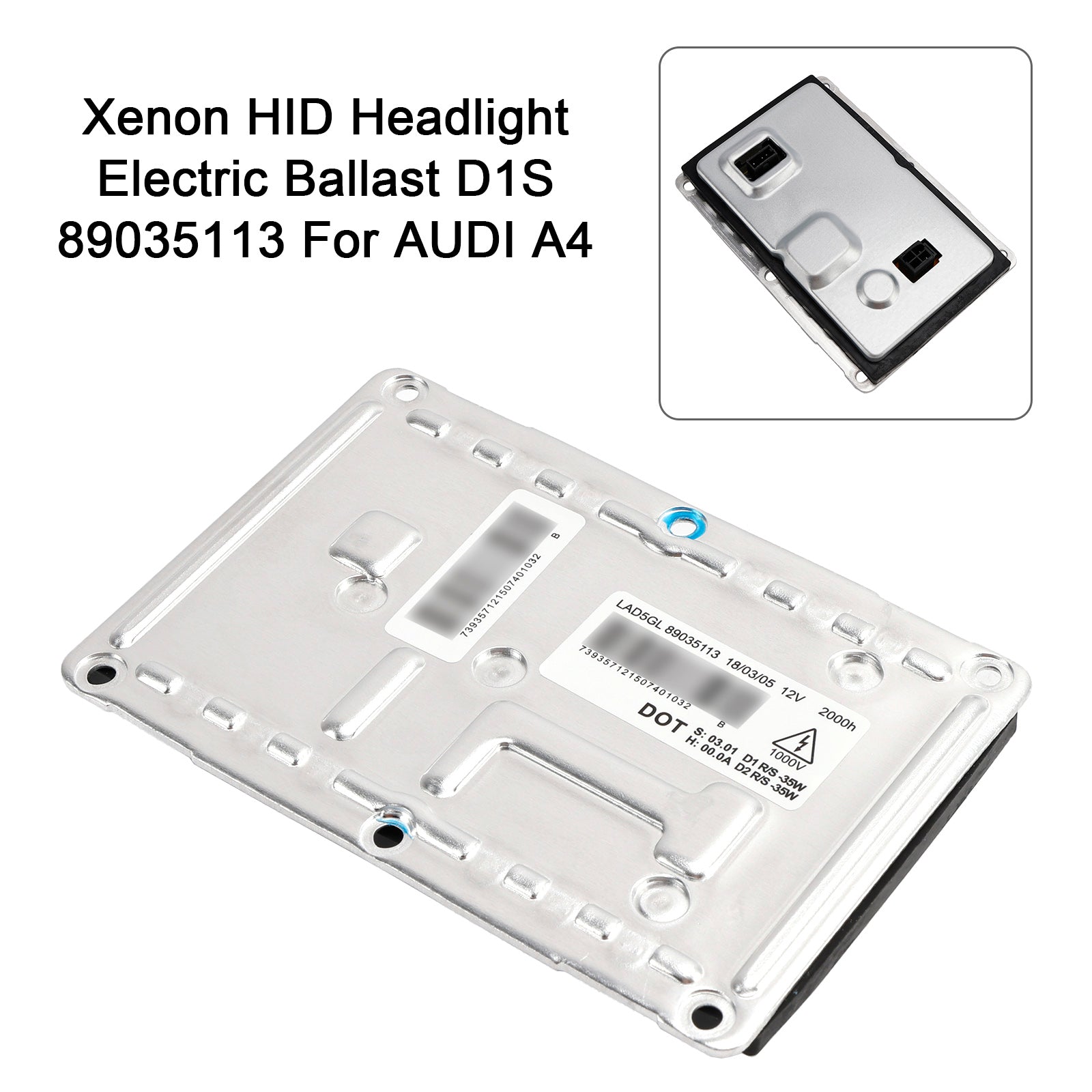 Xenon HID Headlight Electric Ballast D1S 89035113 For AUDI A4