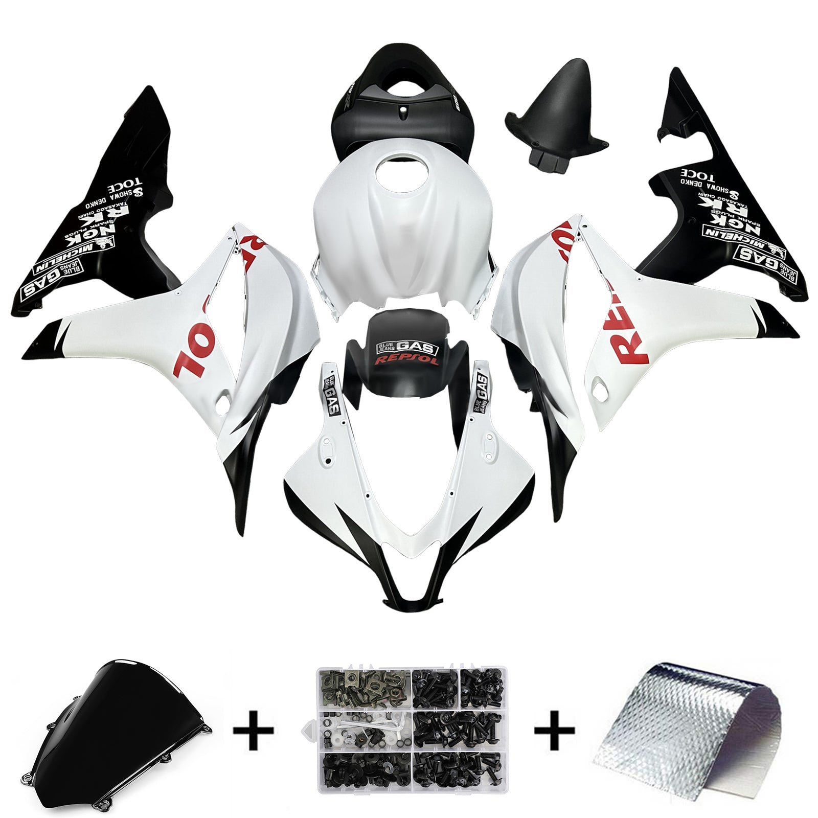 Injektionsmässa Kit Bodywork Plastic ABS för Honda CBR600RR 2007-2008 F5