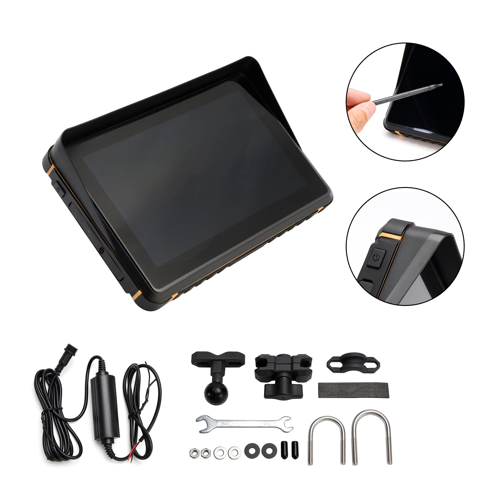 Draadloze GPS Carplay 1080P-recorder 7" Universeel voor scootermotoren