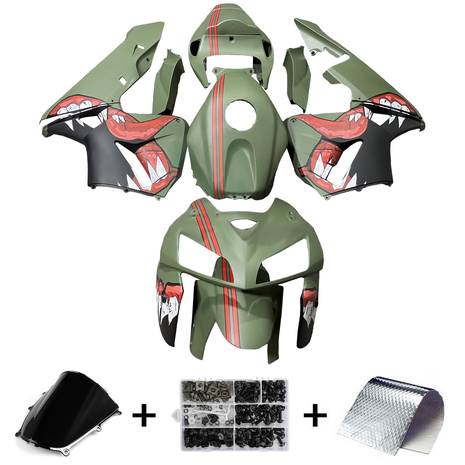 Injektionsmässa Kit Bodywork Plastic ABS för Honda CBR600RR 2005-2006 F5