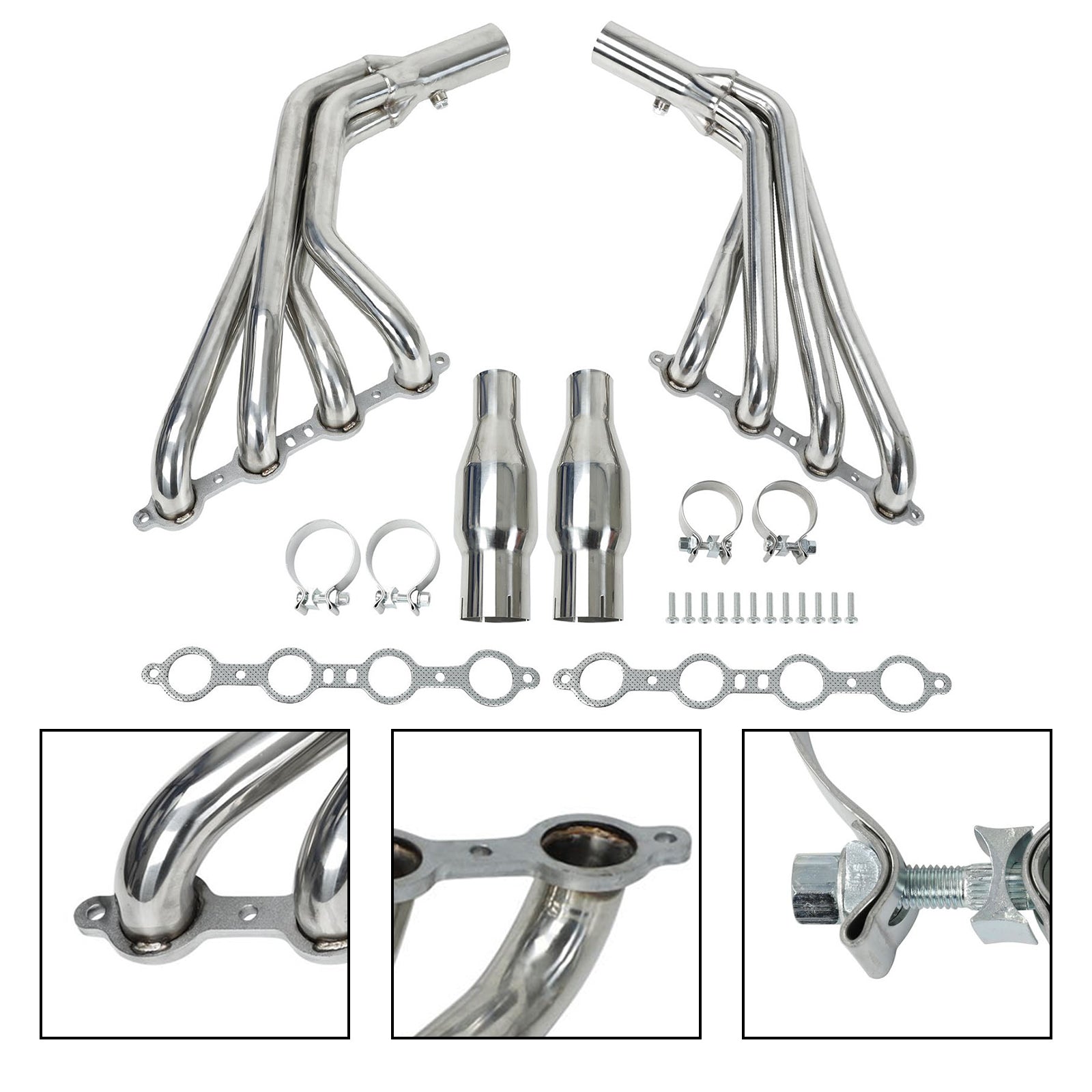 Long Tube Stainless Manifold Headers Fit Chevy Camaro SS LS3 6.2L V8 2010-2015