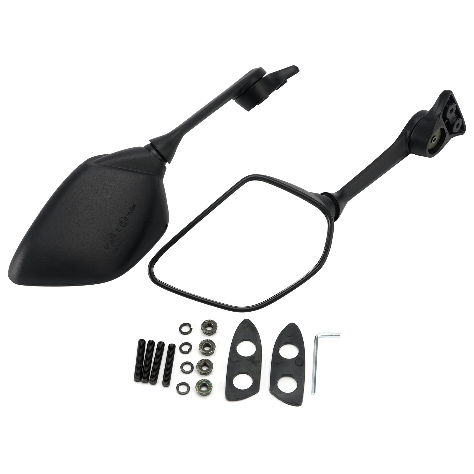 BLACK MIRRORS SET BEB-26280-00 BEB-26290-00 FOR YAMAHA YZF R7 YZF-R7 2022-2025