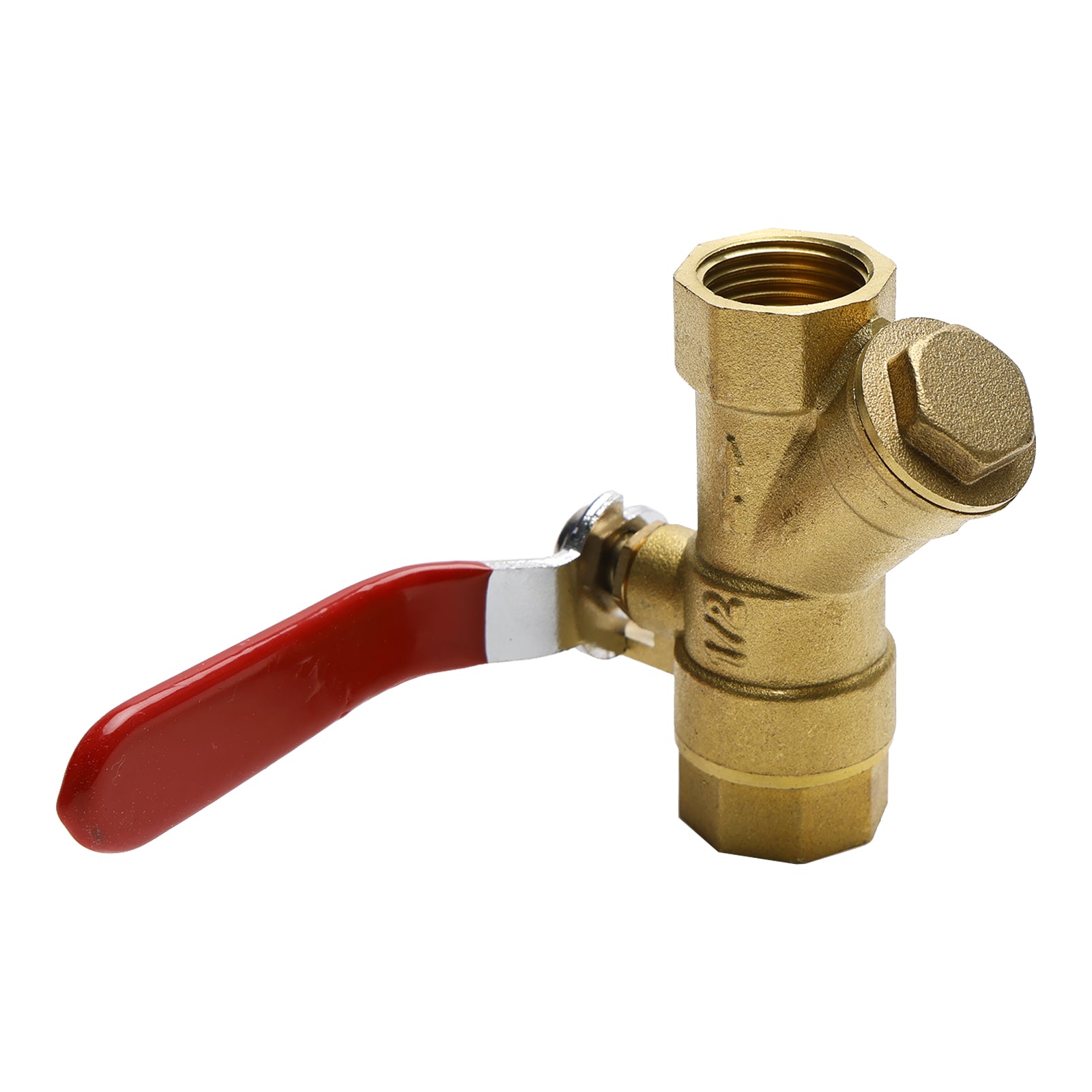 1/2" Válvula de bola con filtro colador tipo Y de latón BSP con rosca hembra igual