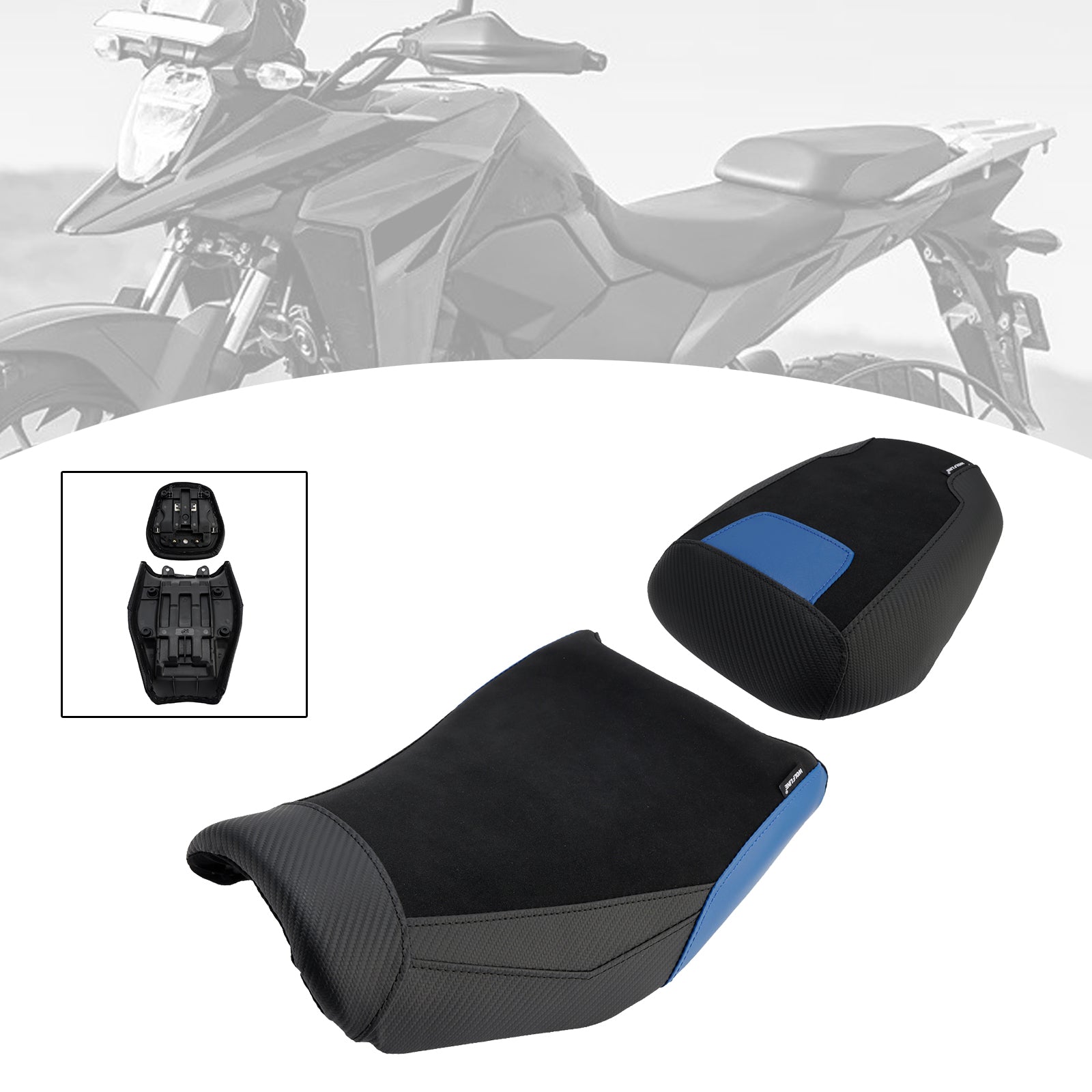Front&Rear Raider Passenger Cushion Kit Blue For Suzuki V-Strom250Sx 2024-2025