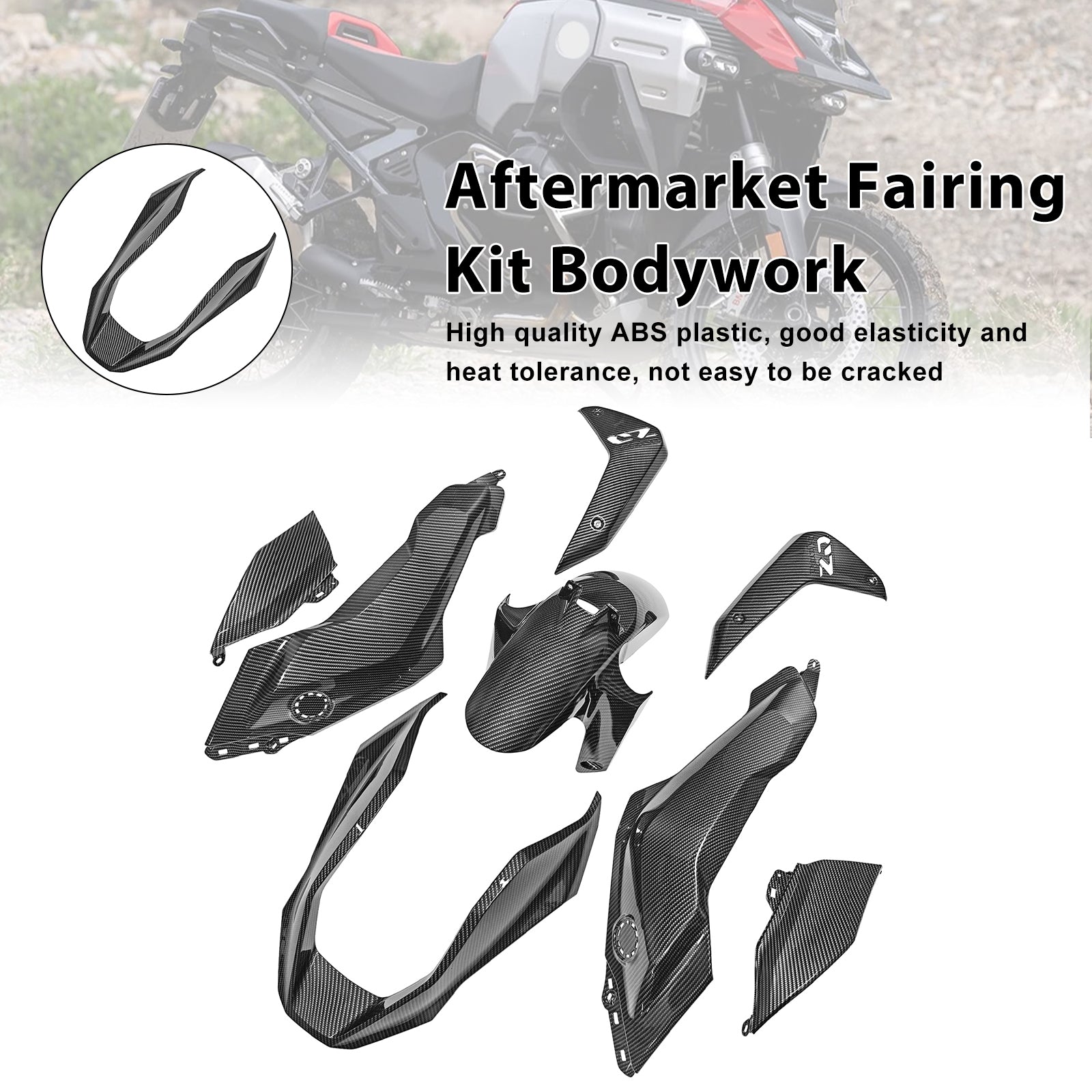 Vstrekovanie ABS Plastic Bodywork Sit pre BMW R1300GS 2024-2025 12#