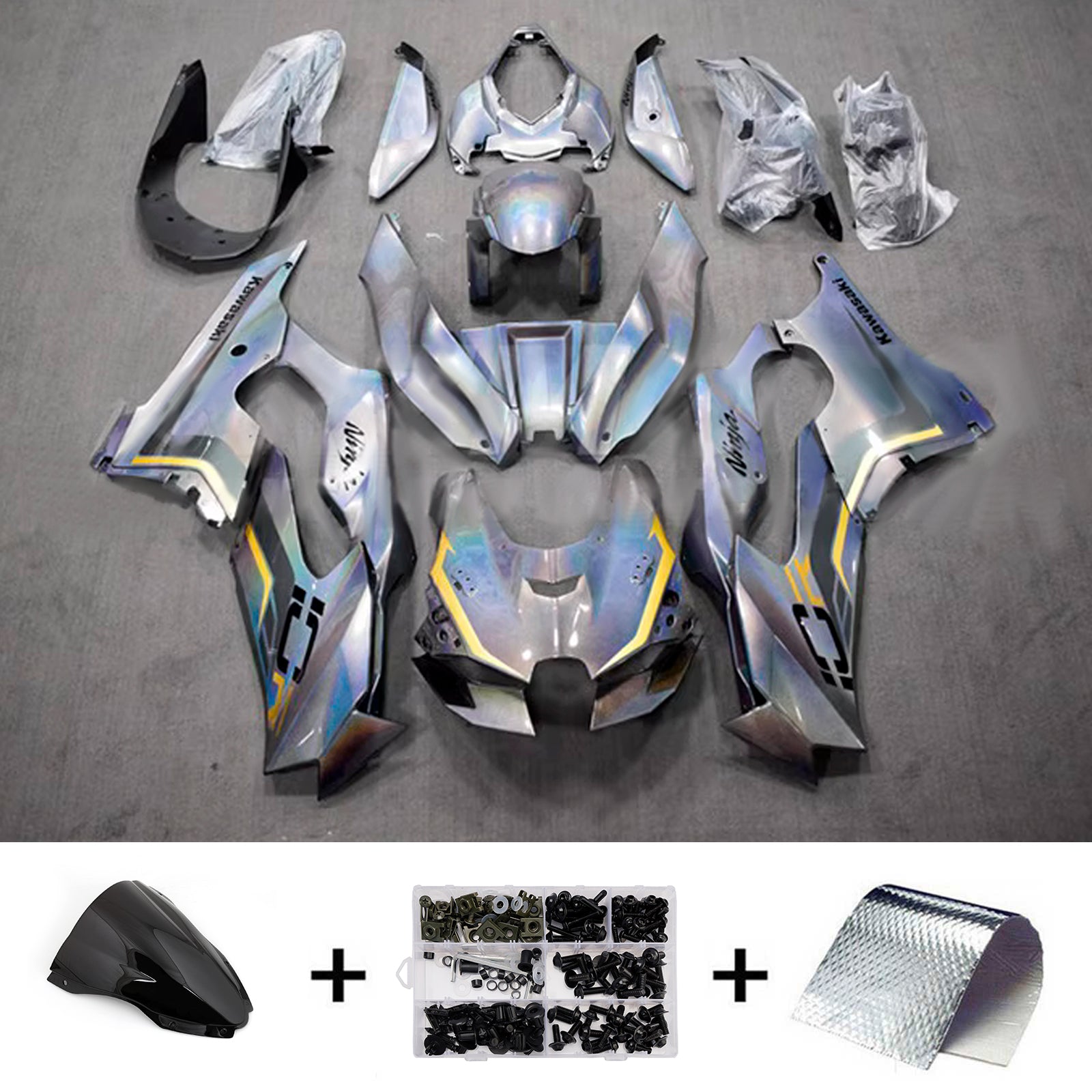 Kit carenatura iniezione Carrozzeria ABS adatto per Kawasaki ZX-10R ZX-10RR 2021-2025