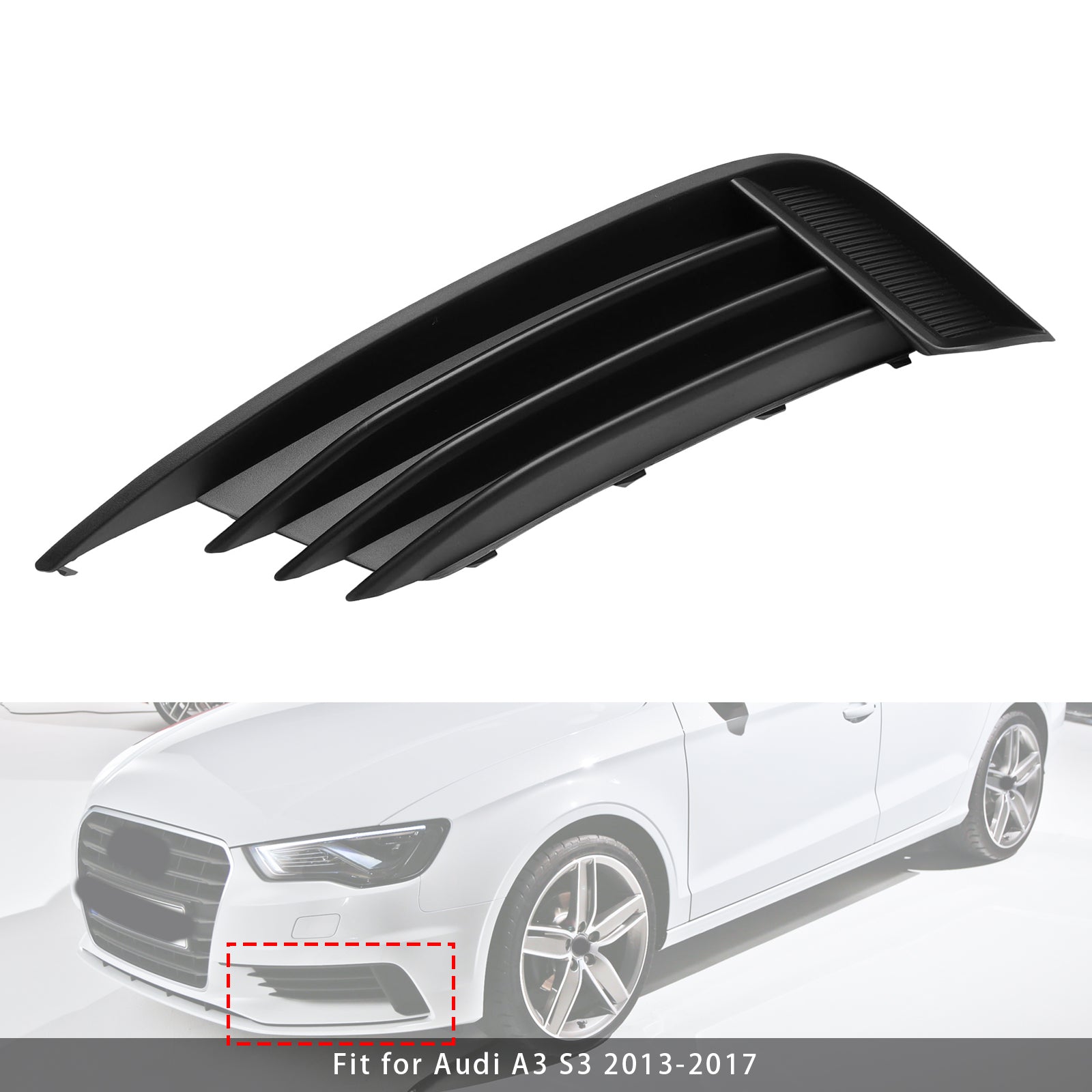 2013-2017 Audi A3 S3 Fog Grille Lado esquerdo 8V5807681
