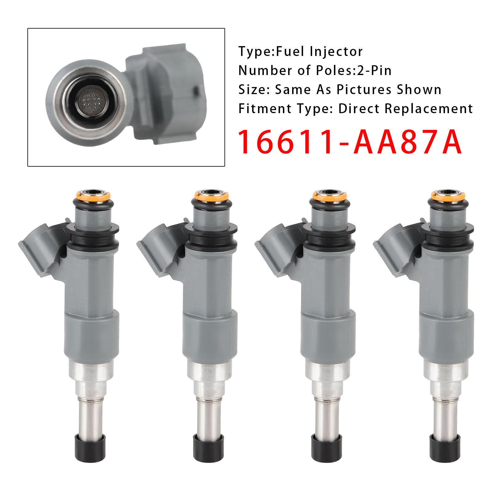 Injecteur de carburant 2015-2017 Subaru Legacy Outback 2,5 L H4 4 pièces 16611-AA87A