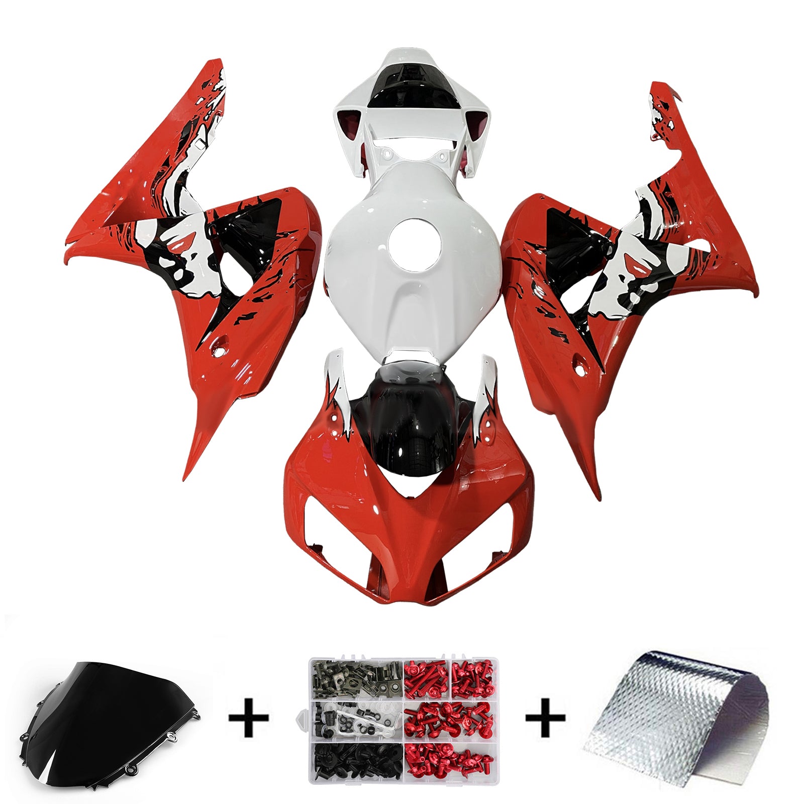Injektionssats Kit Kroppsverk Plast ABS för Honda CBR1000RR 2006-2007