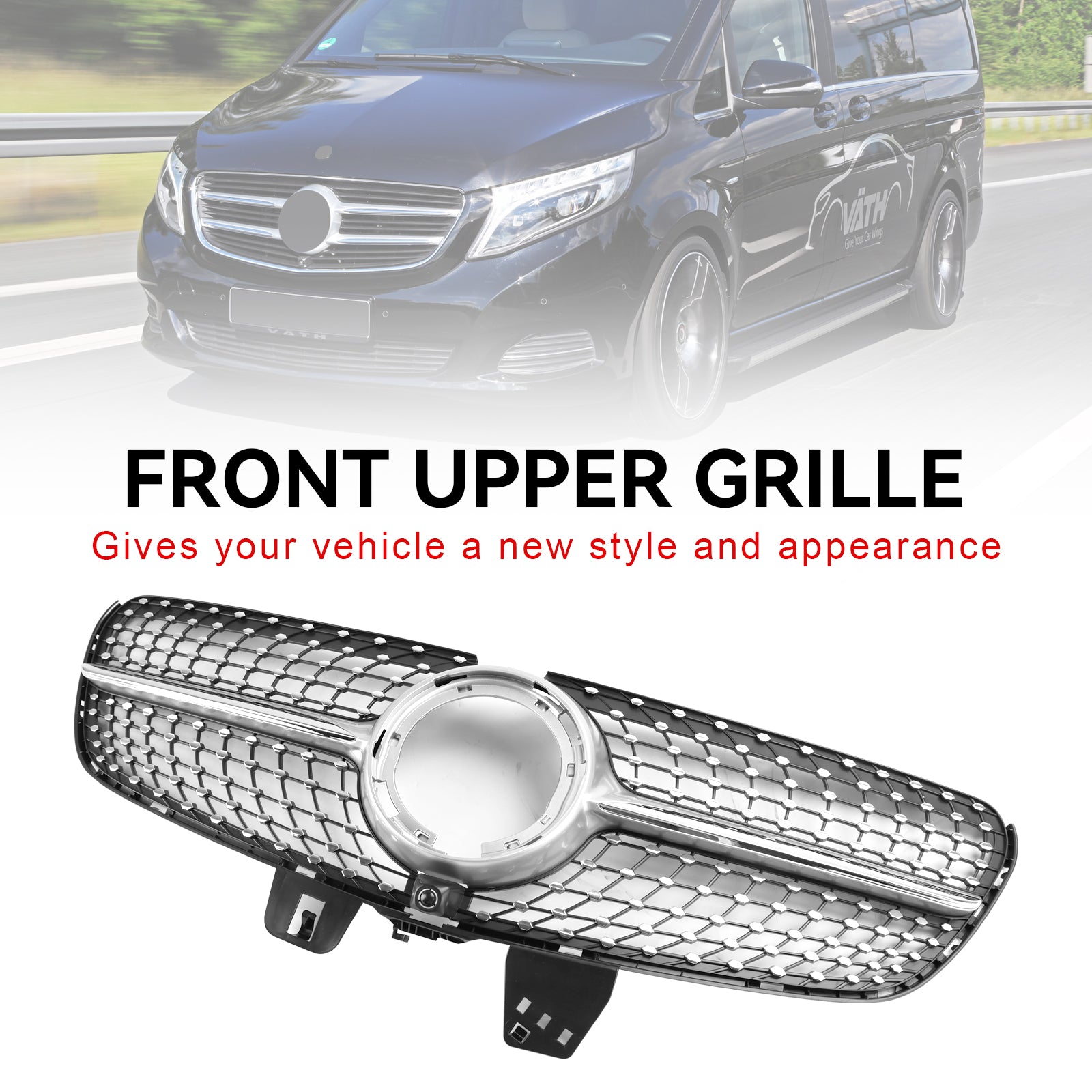 Mercedes Benz Classe V 2020-2023 W447 Grade superior frontal em diamante