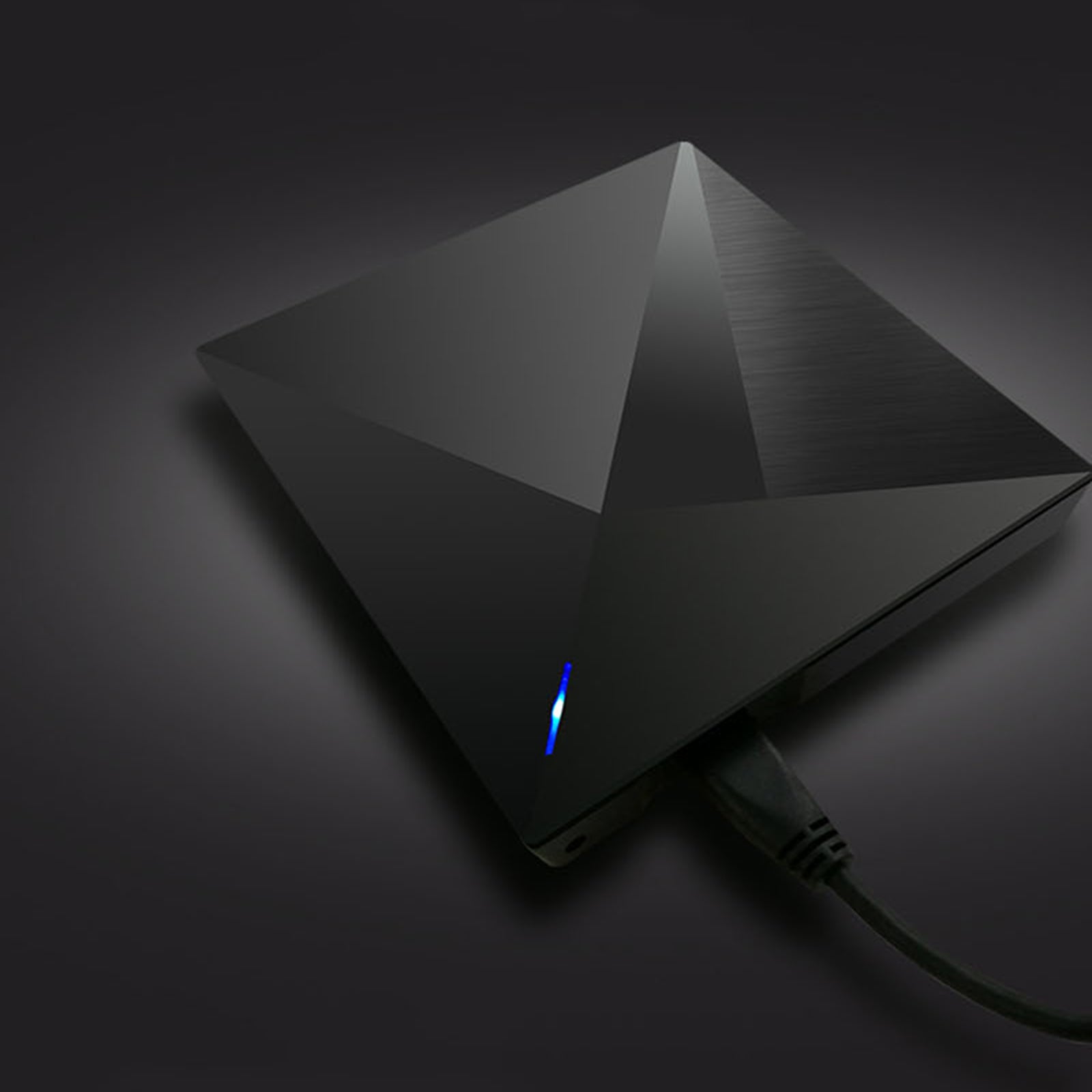 Ultra-Thin DVD RW CD ekstern optisk stasjon bærbar type-c USB bærbar PC BLK