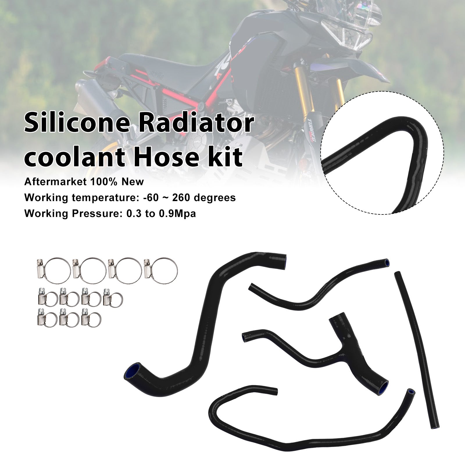 2022-2025 Aprilia Tuareg 660 Silicone Radiator coolant Hose