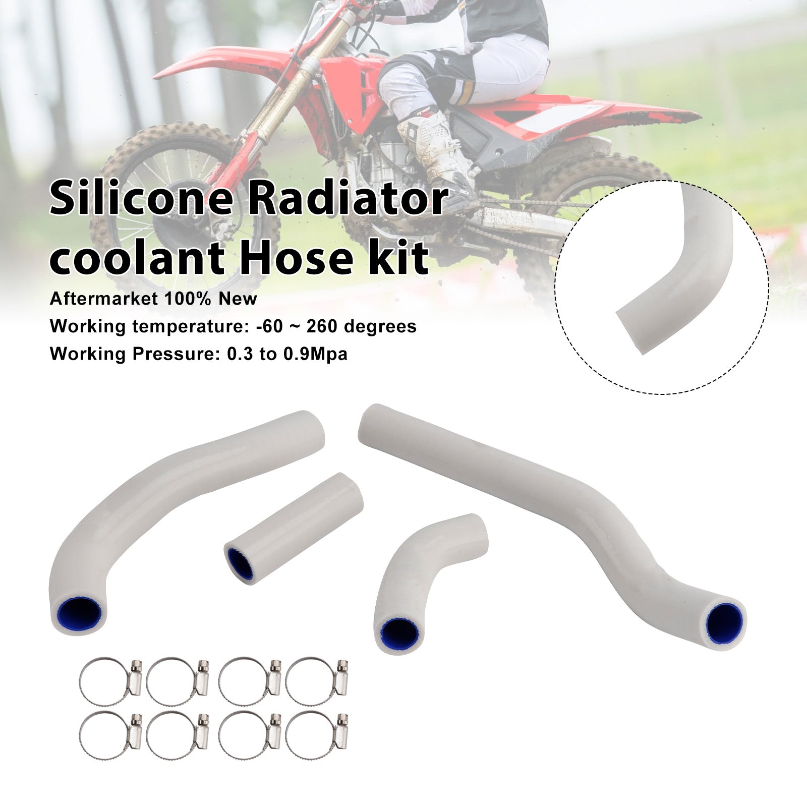 Silicone Radiator coolant Hose kit Fit For Honda CRF450R RX RWE 21-25