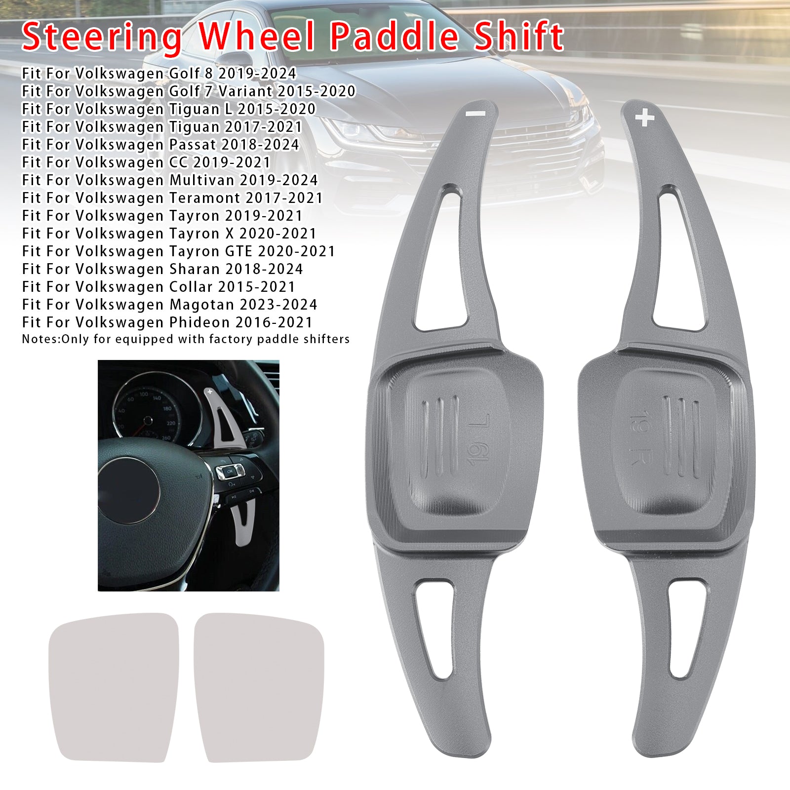 Steering Wheel Paddle Shifter Extension For VW Golf 8 Tiguan