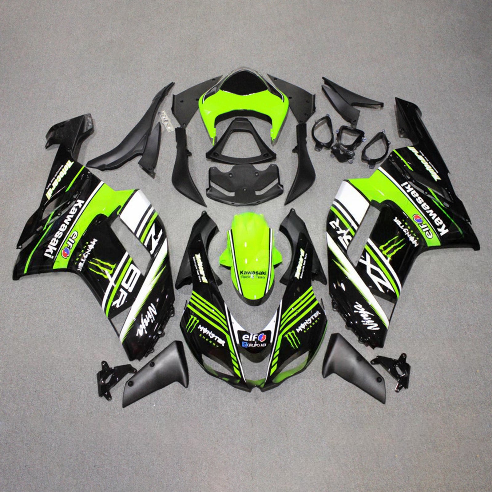 Kit carena iniezione carrozzeria in plastica ABS adatta per Kawasaki ZX6R 636 2007-2008