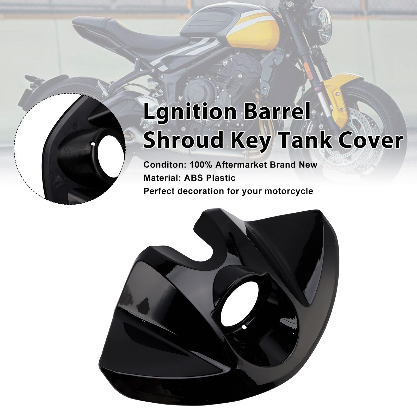 2022-2025 Trident 660 Lgnition Barrel Shroud Key Tank Cover