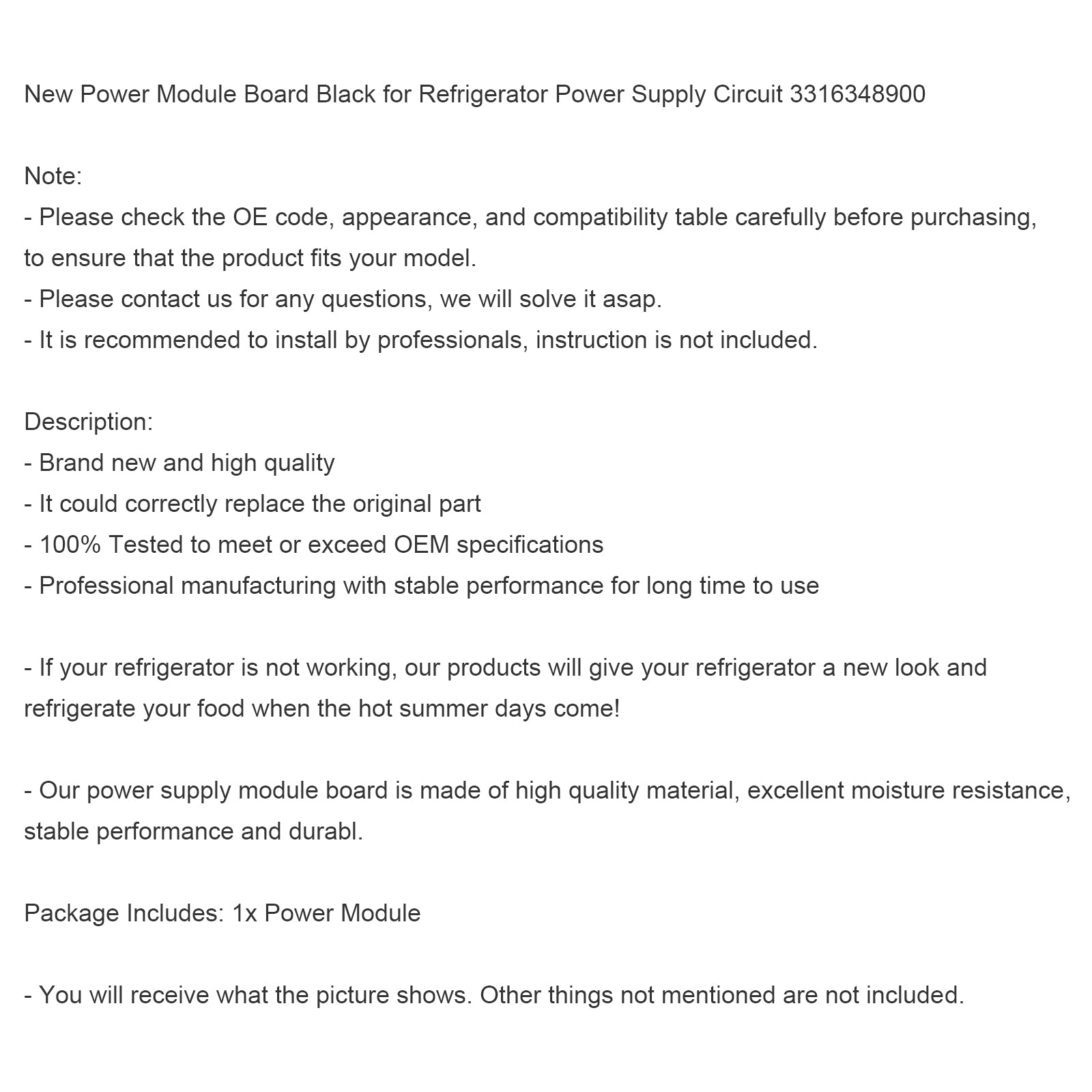 Nová doska výkonového modulu pre Dometic RV RM2652 RM2852 Výmena 3316348900