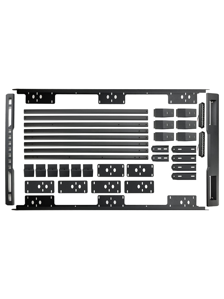 Porte-bagages de toit en aluminium pour Suzuki Jimny 2019-2023 avec lumière LED