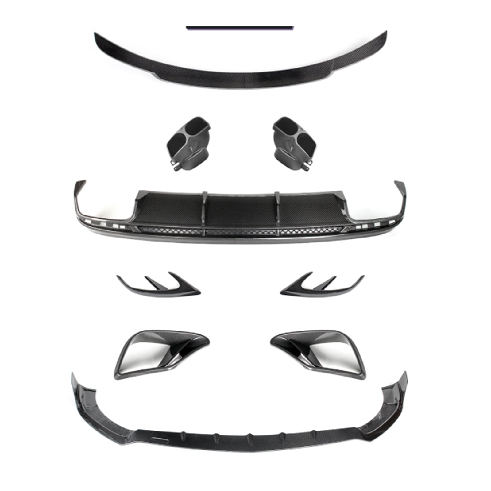 Kit carrosserie pare-chocs en fibre de carbone compatible Mercedes-Benz W217 S63 S65 AMG Coupé 2019-2021