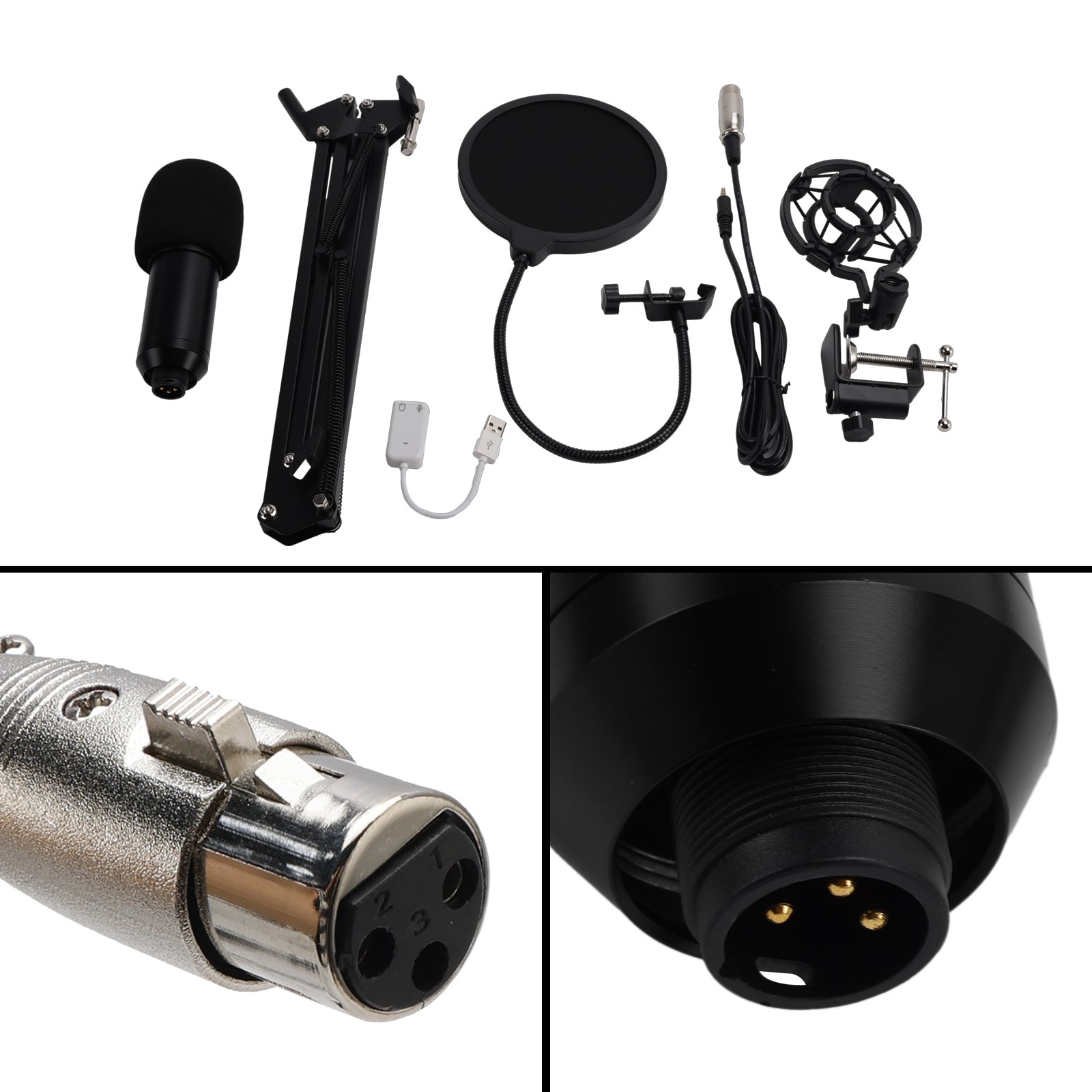 Microphone à condensateur USB BM800, Kit de Microphone de Studio PC pour chant et Streaming