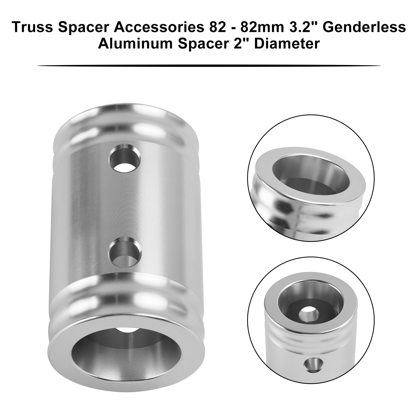 Tillbehör för distansbrickor till fackverk 82 - 82 mm 3.2" Könslös aluminiumdistans 2" Diameter