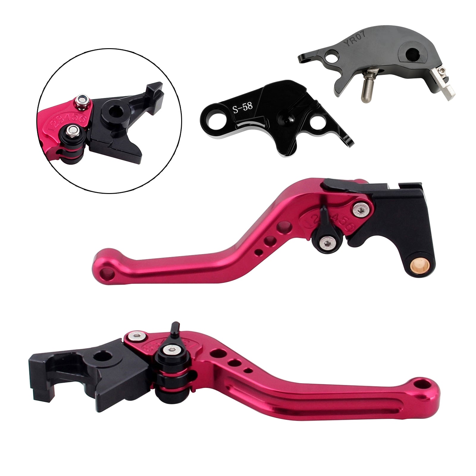 Nova alavanca de freio de embreagem curta para Yamaha YZF R7 MT-10/SP FZ-10/SP 2022-23