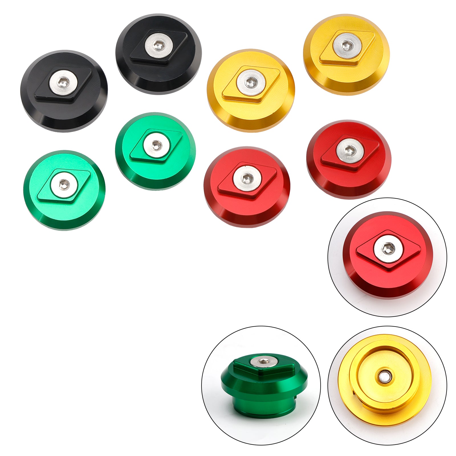 PAIRE DE BOUCHONS DE CADRE EN ALUMINIUM POUR KAWASAKI NINJA 500 2024 2025